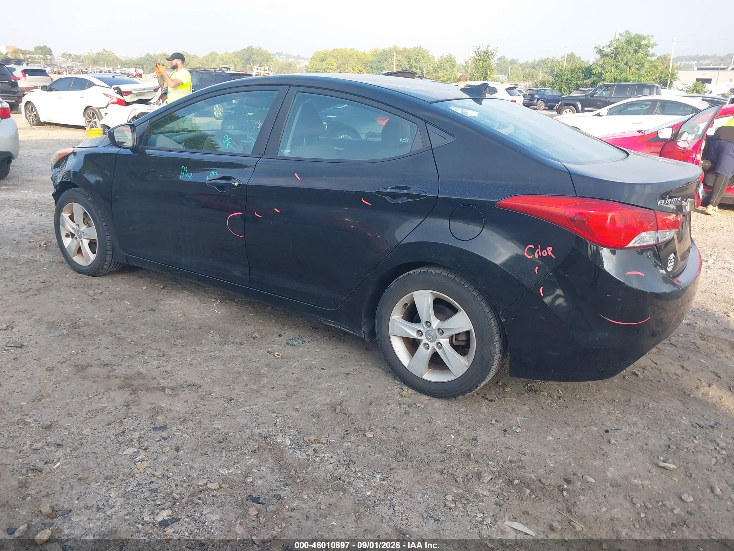 2012 Hyundai Elantra Gls (ulsan Plant) Black vin: KMHDH4AE4CU277691