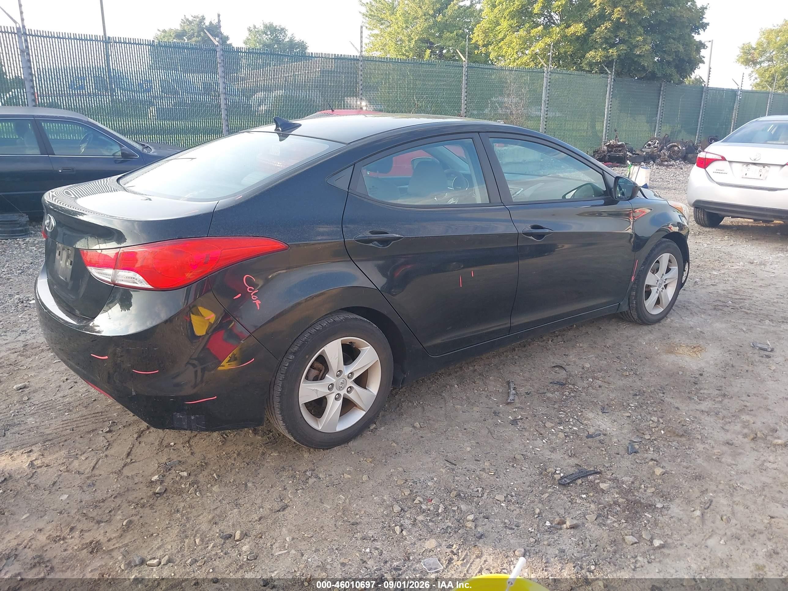 2012 Hyundai Elantra Gls (ulsan Plant) Black vin: KMHDH4AE4CU277691