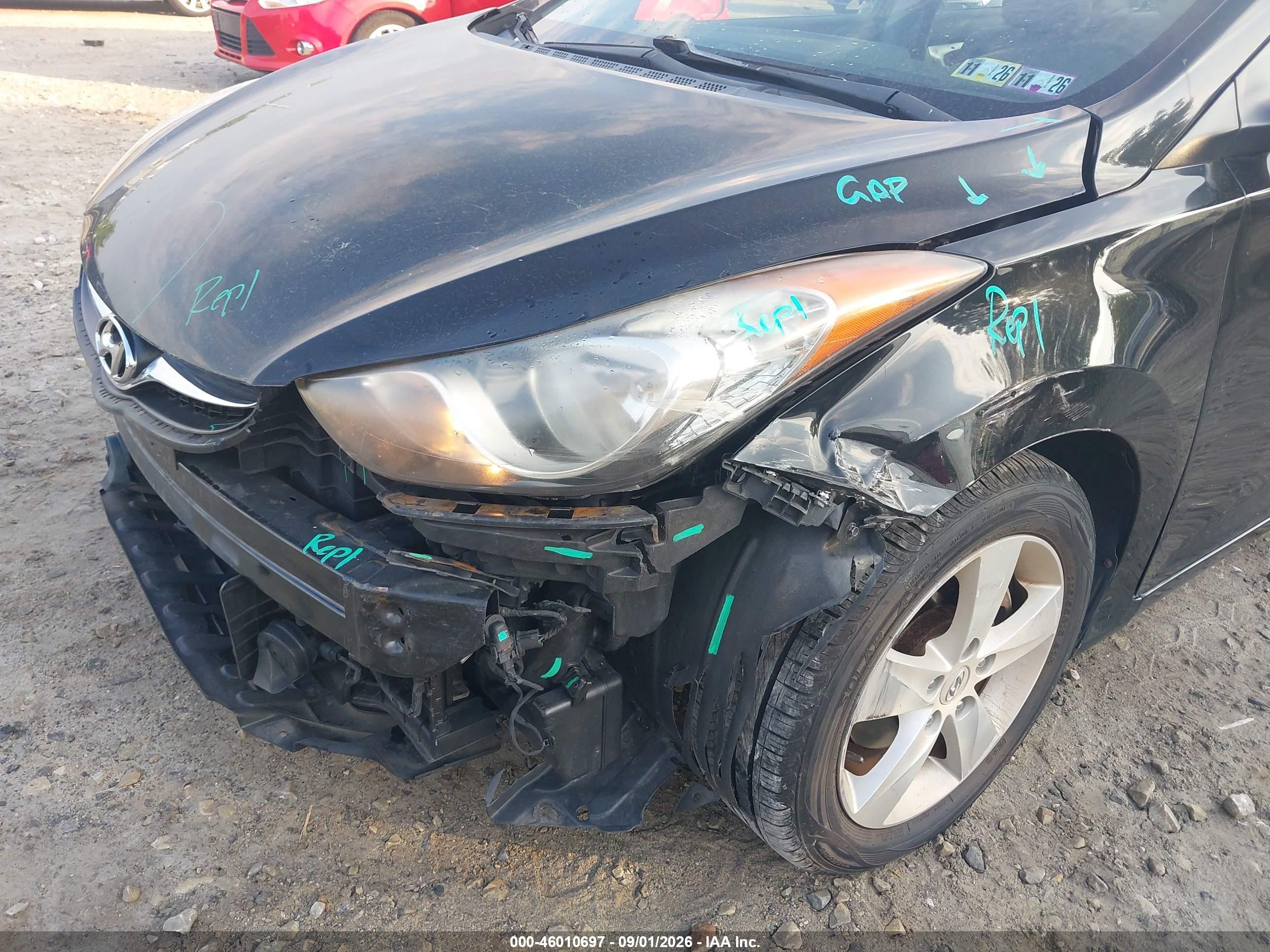 2012 Hyundai Elantra Gls (ulsan Plant) Black vin: KMHDH4AE4CU277691