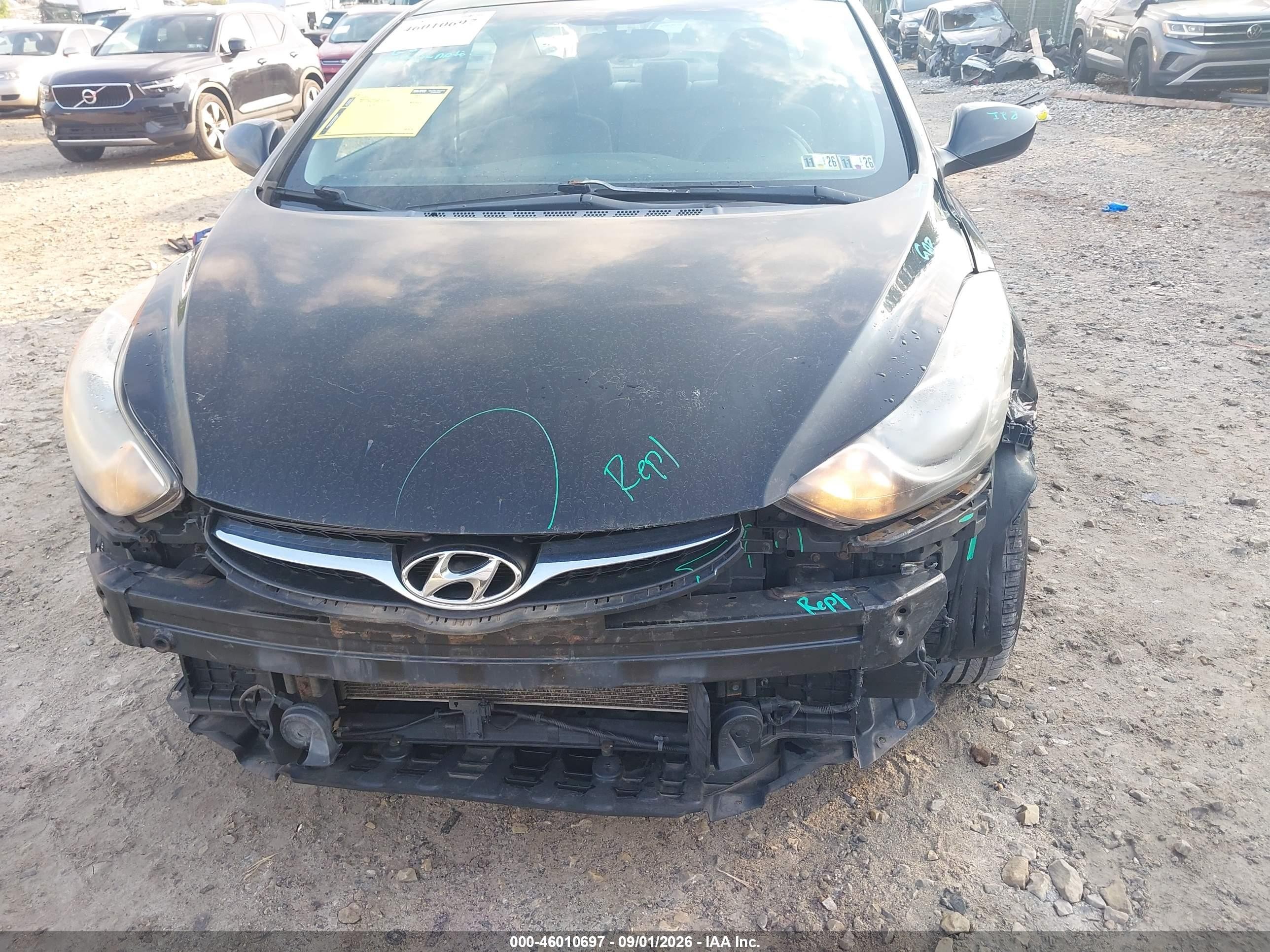 2012 Hyundai Elantra Gls (ulsan Plant) Black vin: KMHDH4AE4CU277691