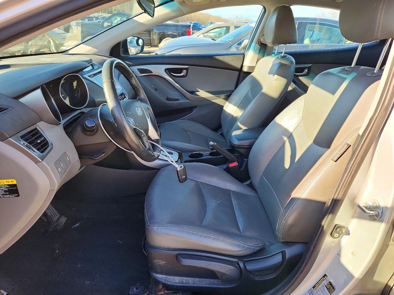 2012 Hyundai Elantra Limited Silver vin: KMHDH4AE4CU291719