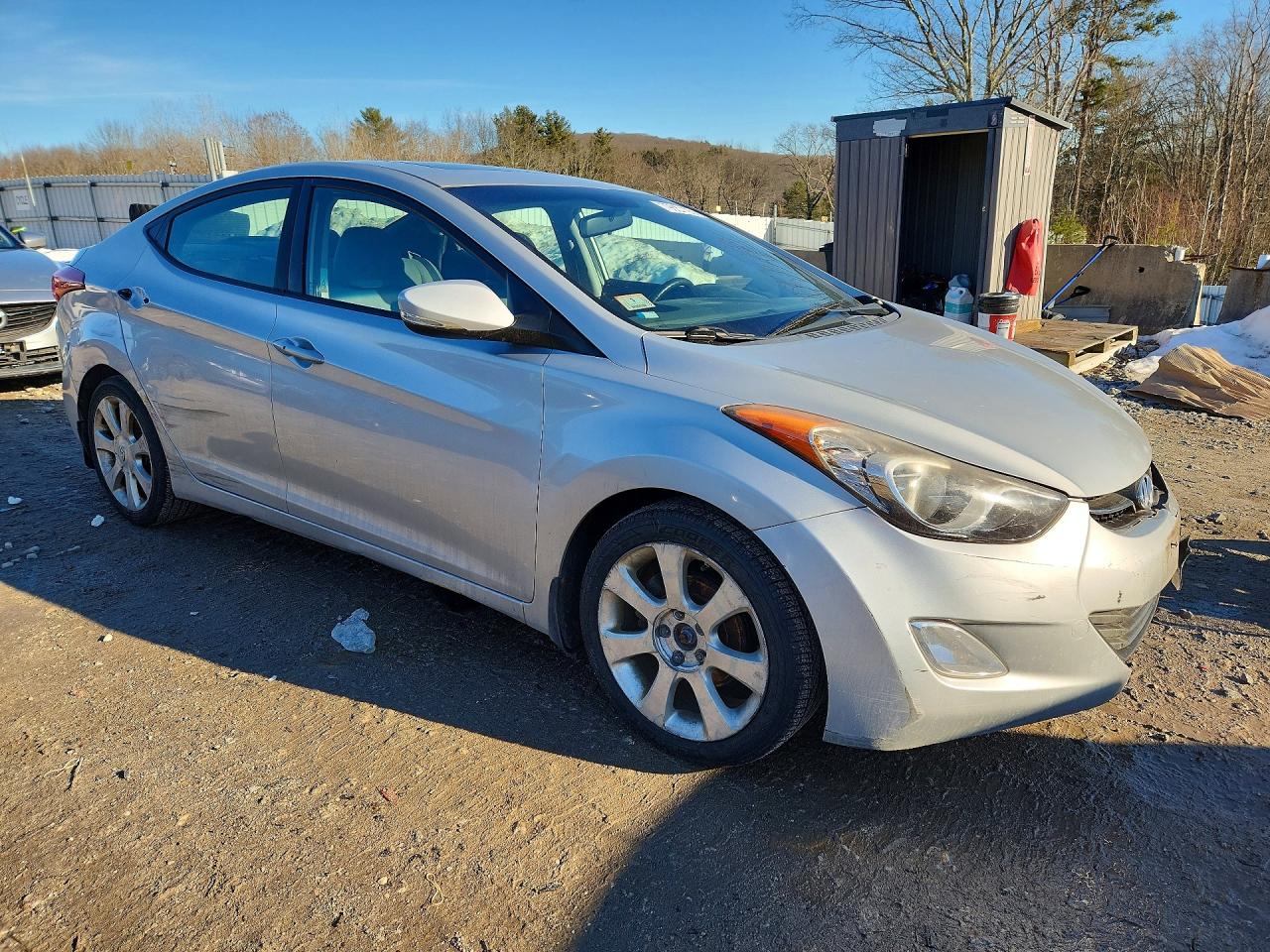 2012 Hyundai Elantra Limited Silver vin: KMHDH4AE4CU291719