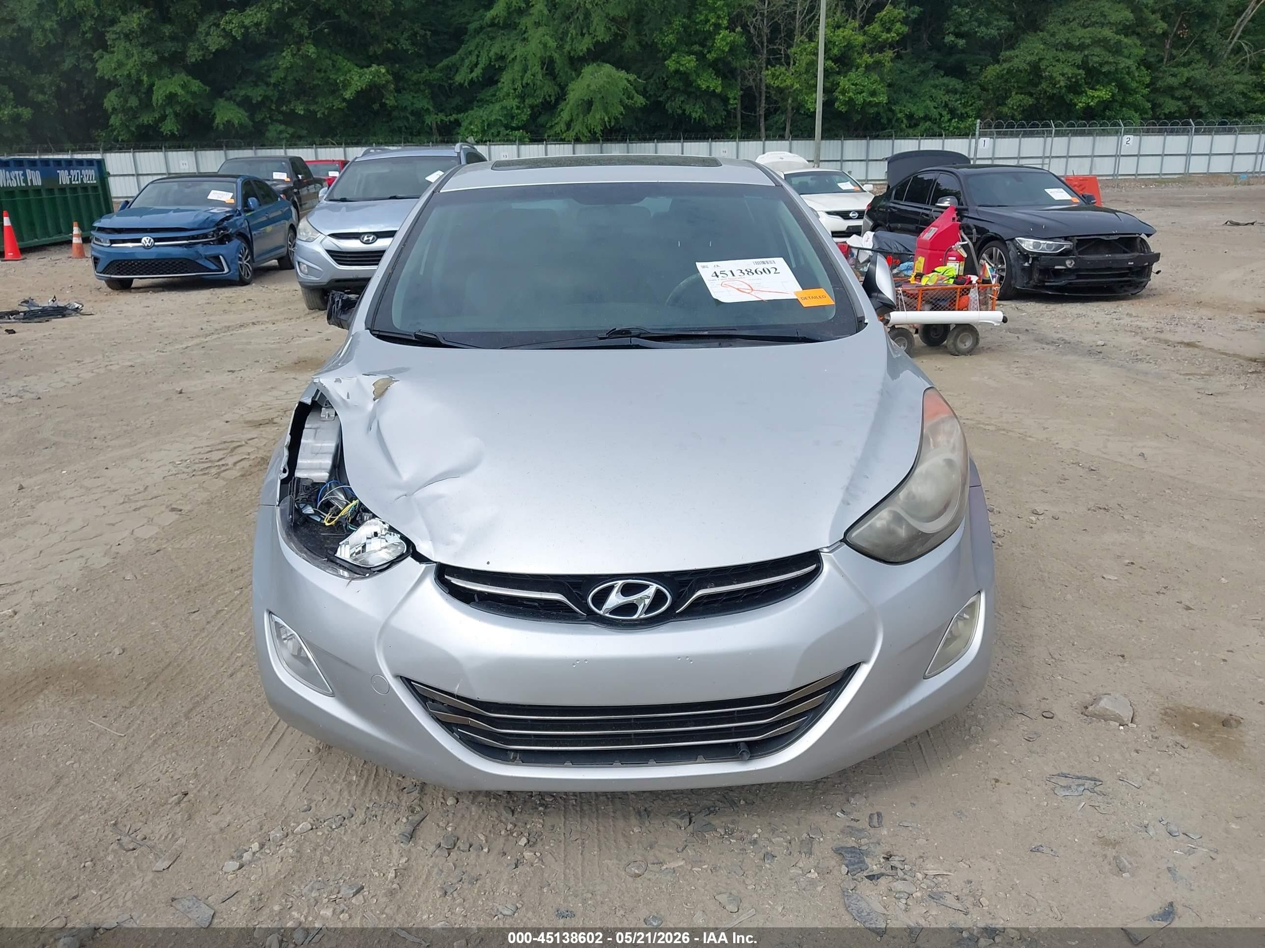 2012 Hyundai Elantra Limited (ulsan Plant) Silver vin: KMHDH4AE4CU305327