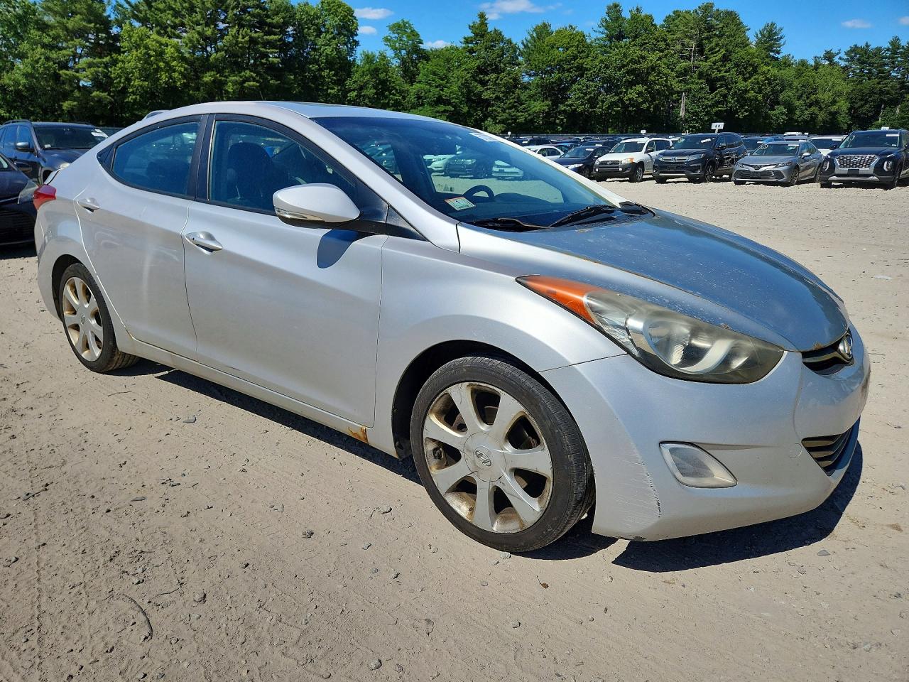 2012 Hyundai Elantra Limited Silver vin: KMHDH4AE4CU308390