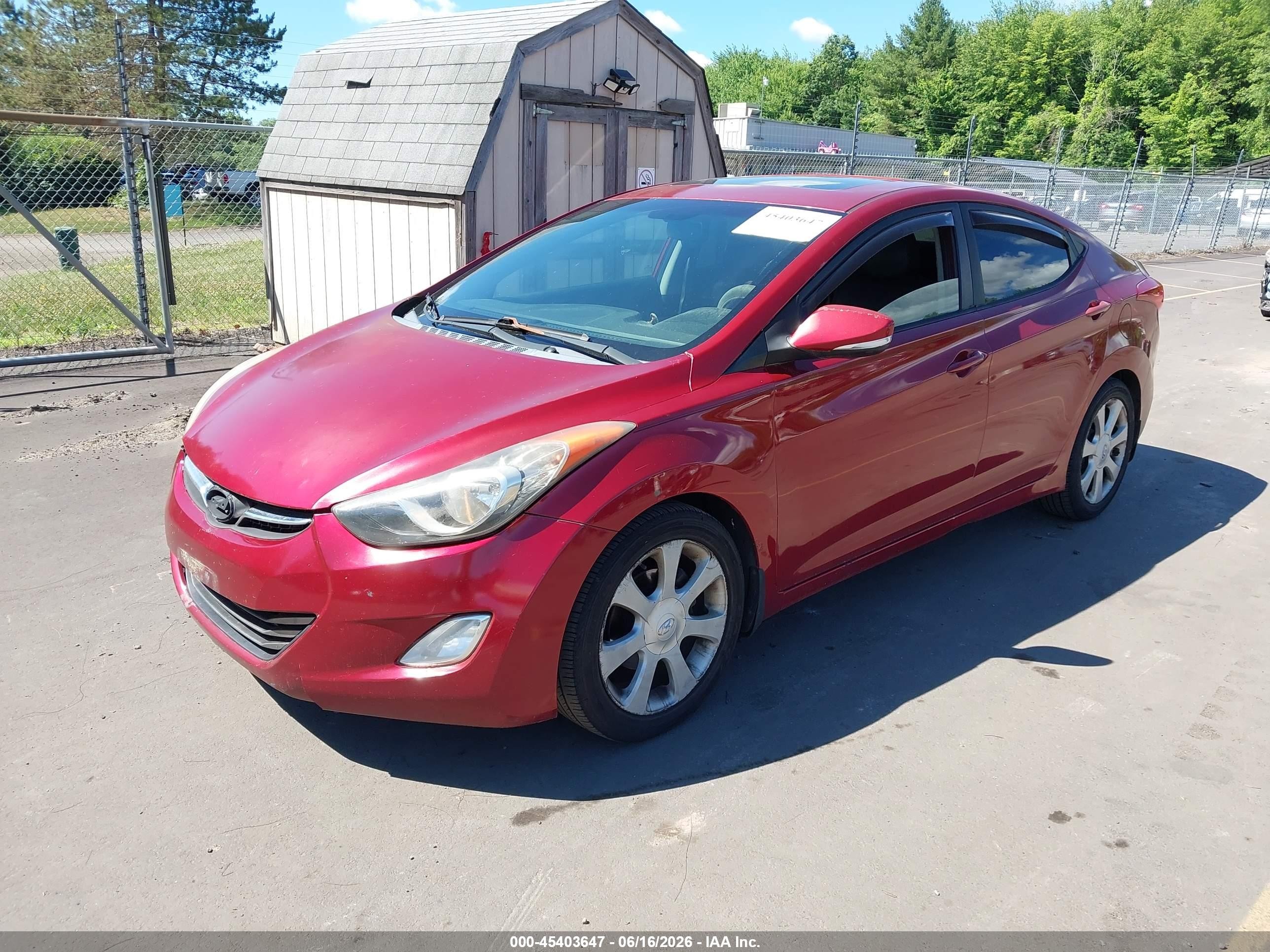 2012 Hyundai Elantra Limited (ulsan Plant) Red vin: KMHDH4AE4CU310950