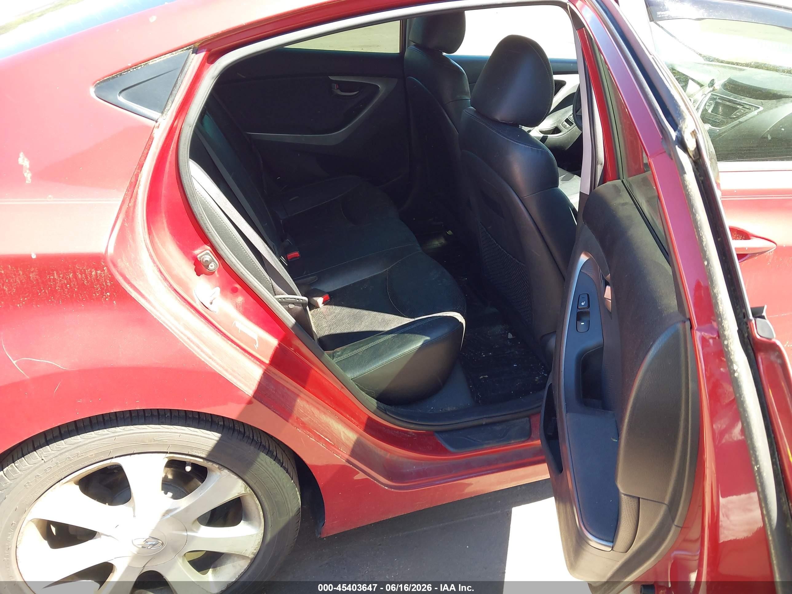 2012 Hyundai Elantra Limited (ulsan Plant) Red vin: KMHDH4AE4CU310950