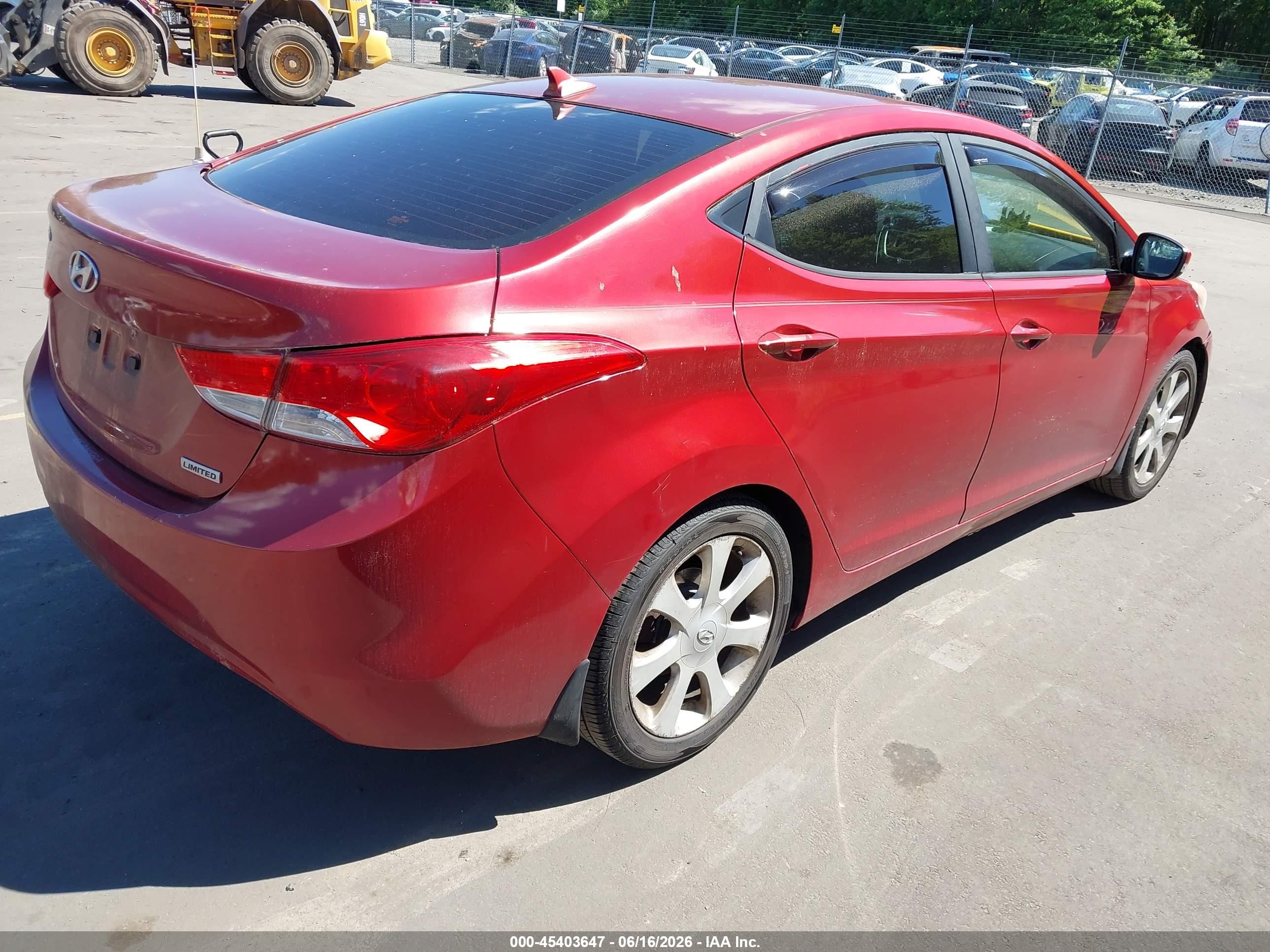2012 Hyundai Elantra Limited (ulsan Plant) Red vin: KMHDH4AE4CU310950