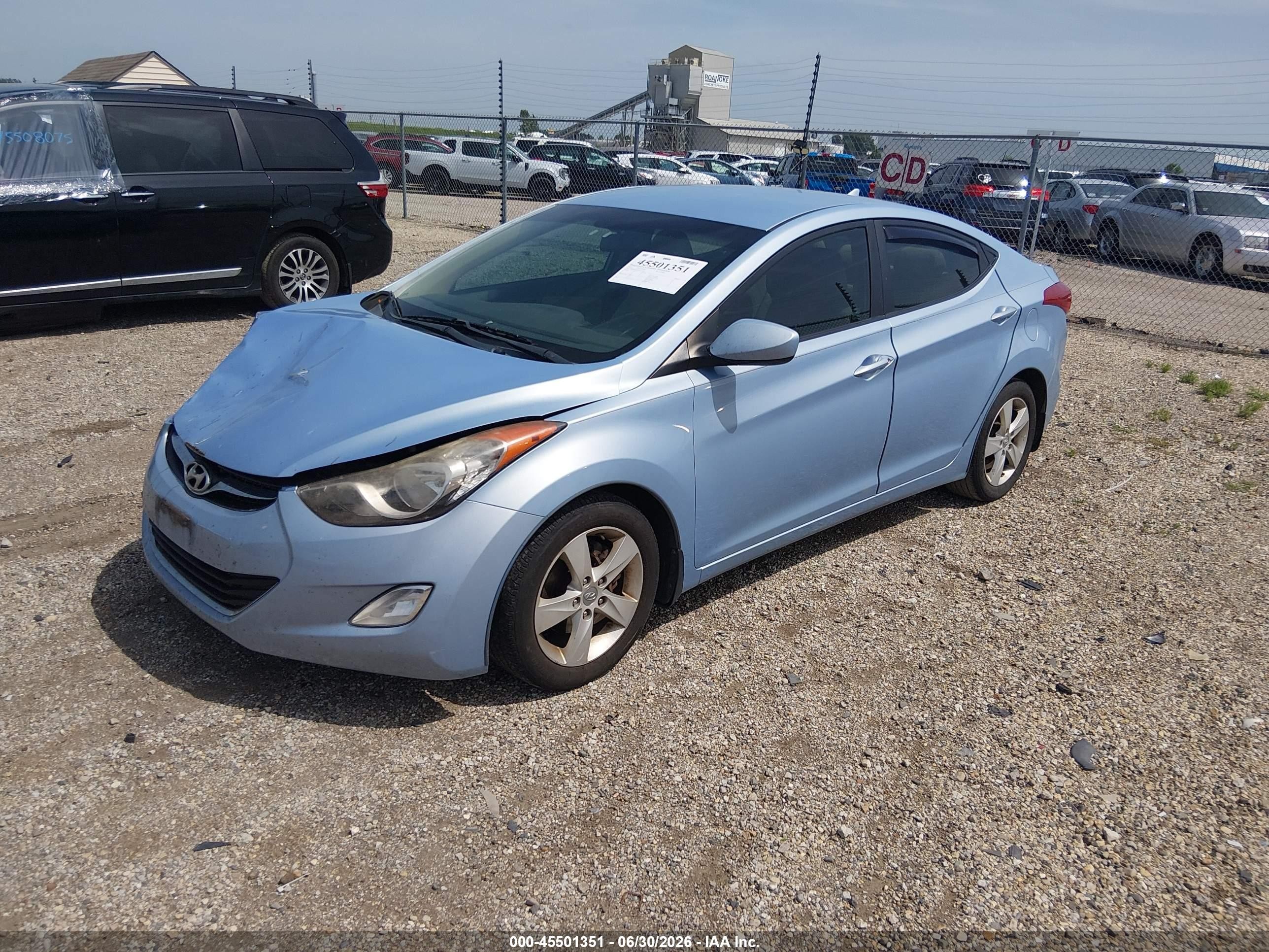 2012 Hyundai Elantra Gls (ulsan Plant) Blue vin: KMHDH4AE4CU311208