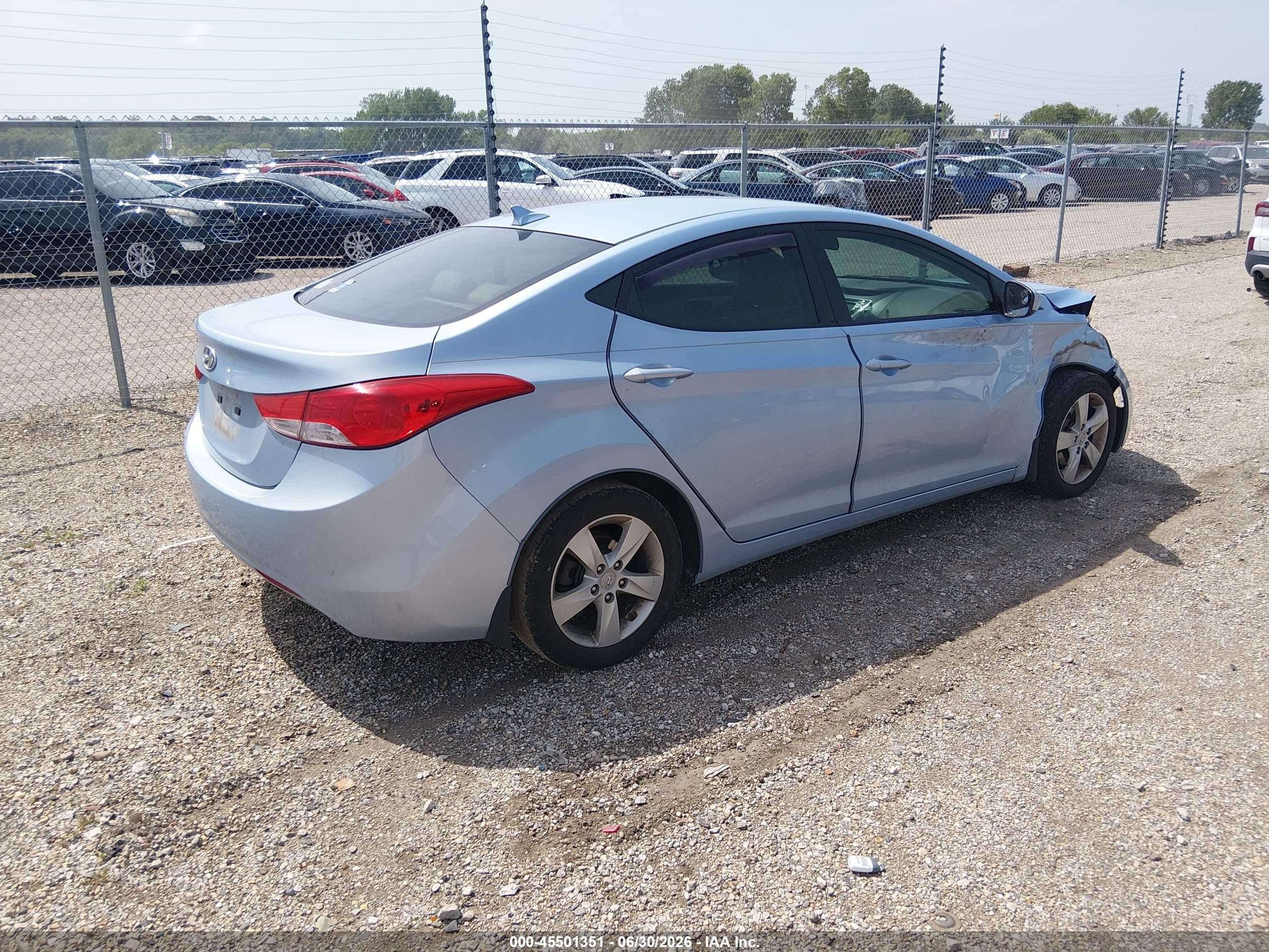2012 Hyundai Elantra Gls (ulsan Plant) Blue vin: KMHDH4AE4CU311208
