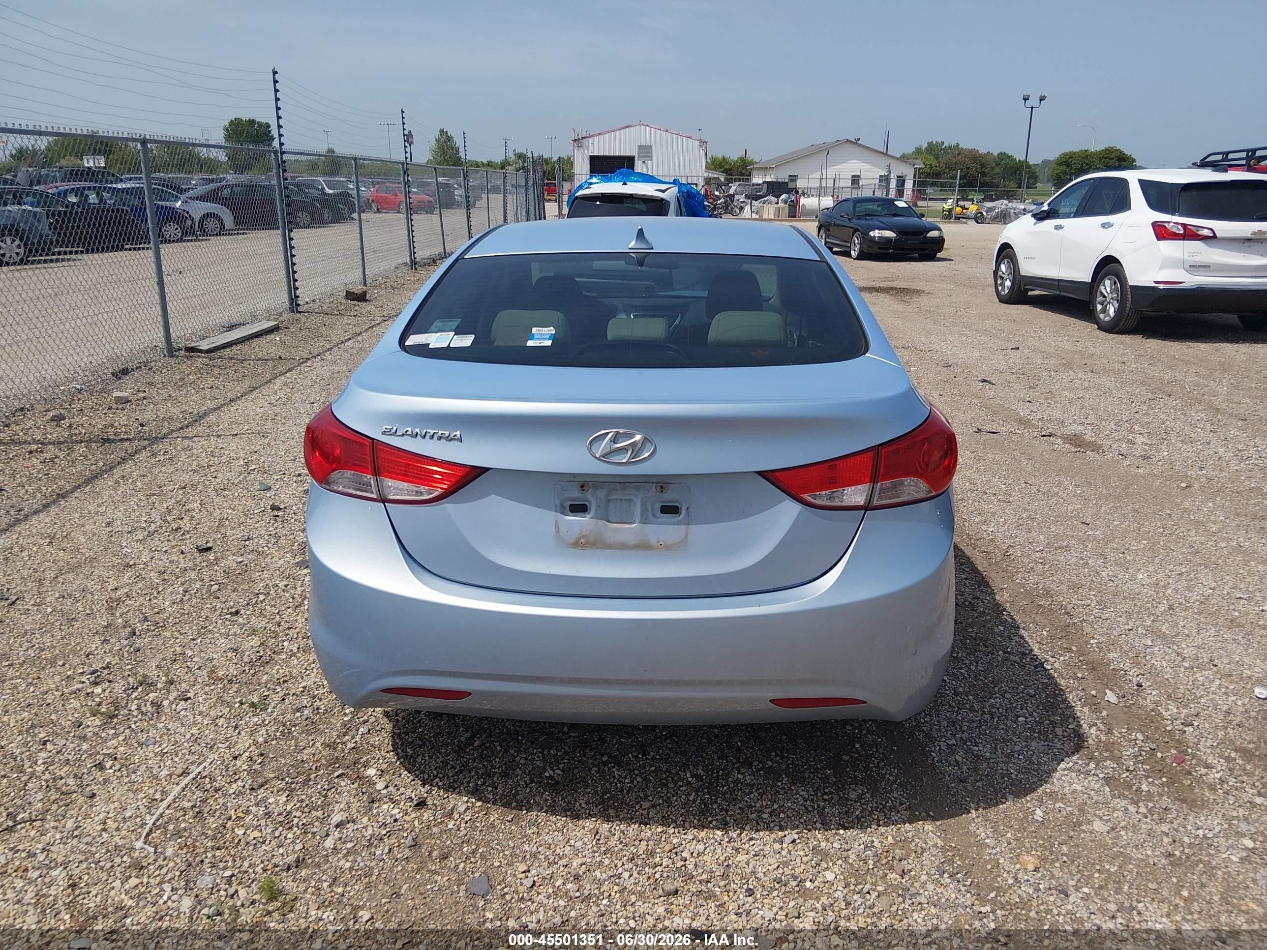 2012 Hyundai Elantra Gls (ulsan Plant) Blue vin: KMHDH4AE4CU311208