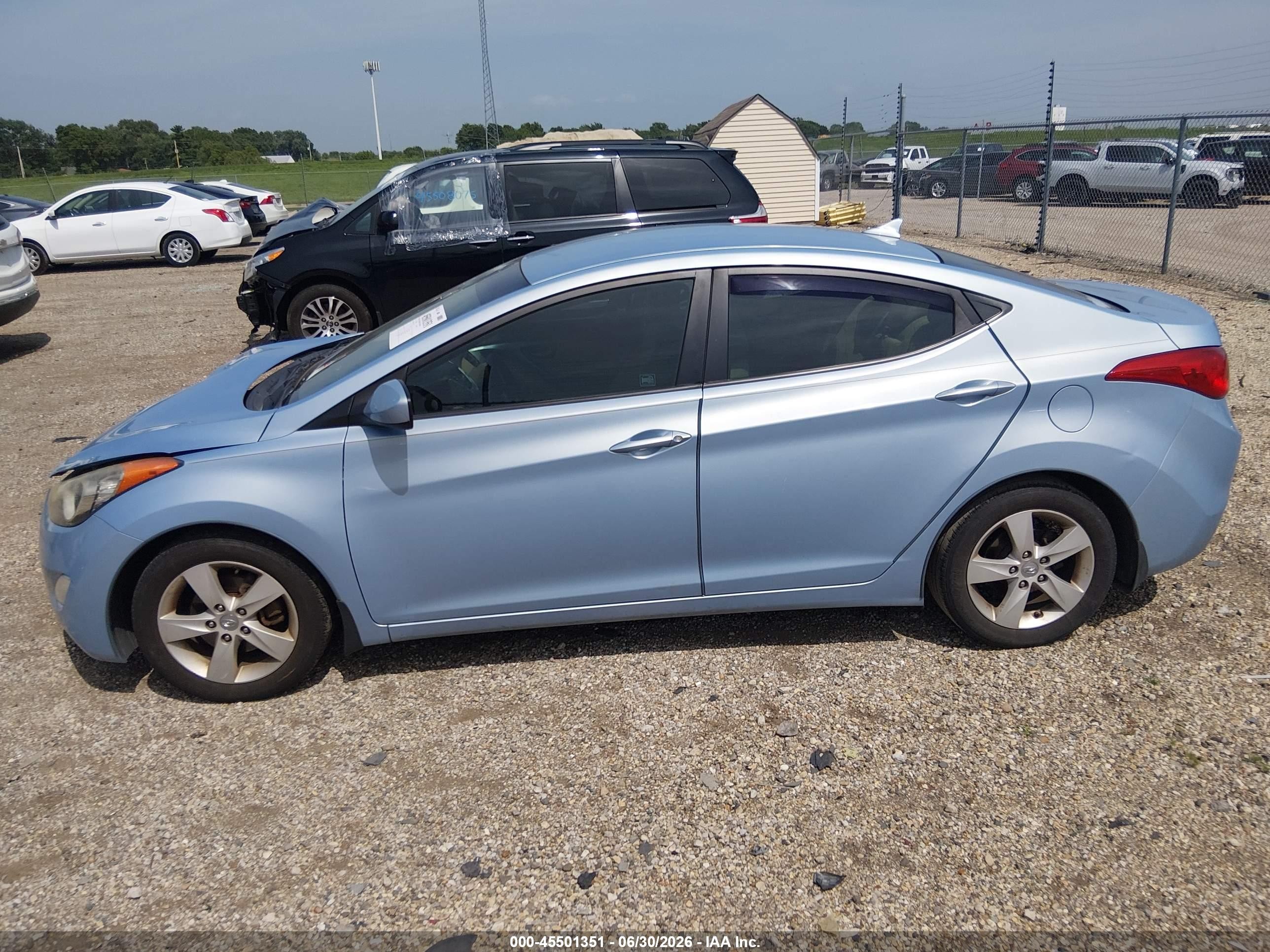 2012 Hyundai Elantra Gls (ulsan Plant) Blue vin: KMHDH4AE4CU311208