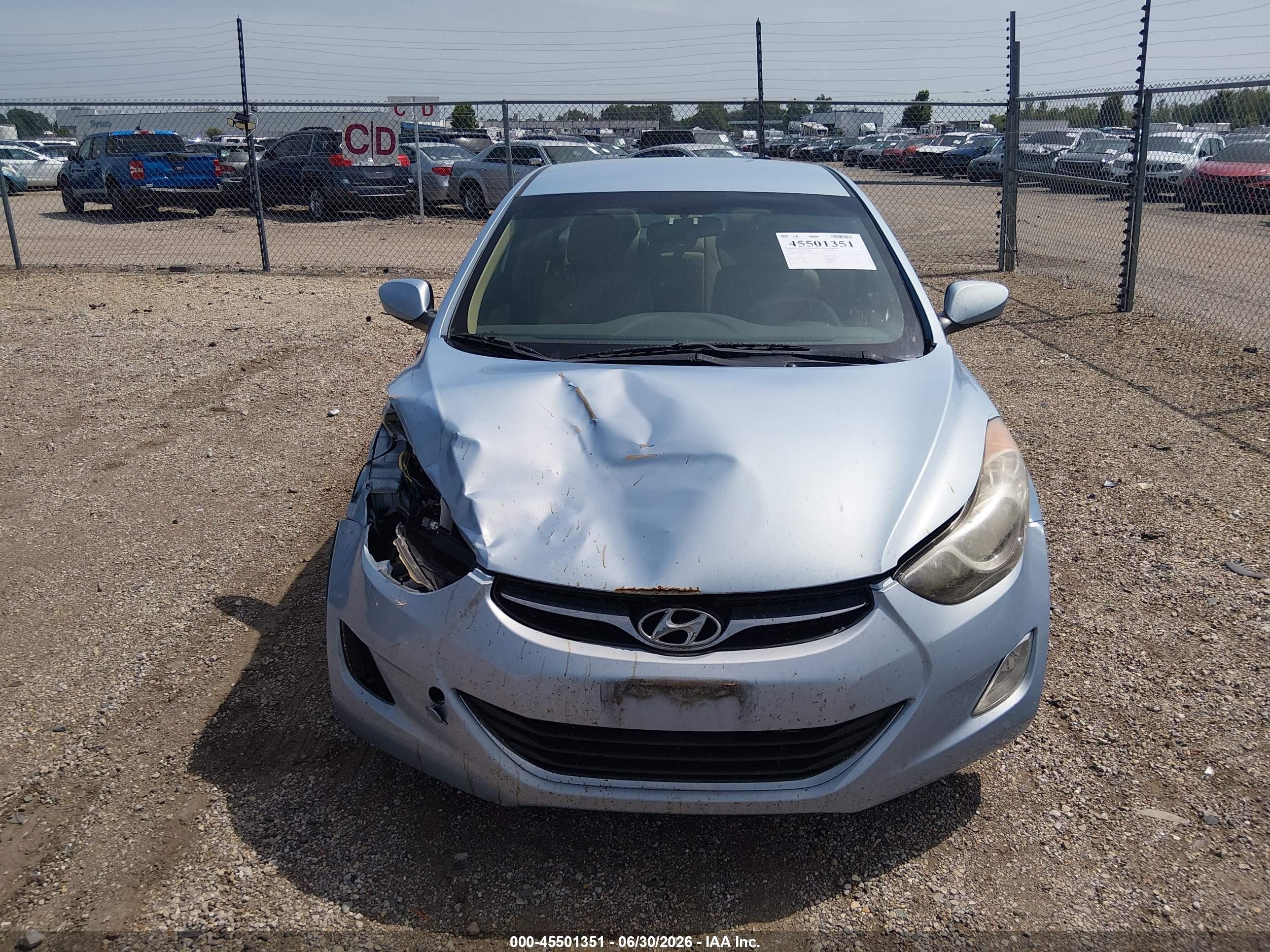 2012 Hyundai Elantra Gls (ulsan Plant) Blue vin: KMHDH4AE4CU311208