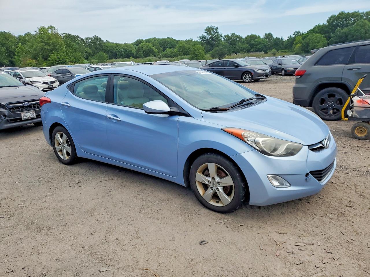 2012 Hyundai Elantra Gls Blue vin: KMHDH4AE4CU321897