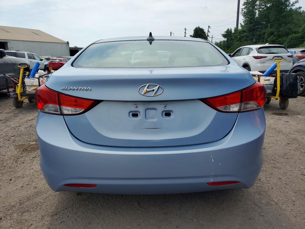 2012 Hyundai Elantra Gls Blue vin: KMHDH4AE4CU321897