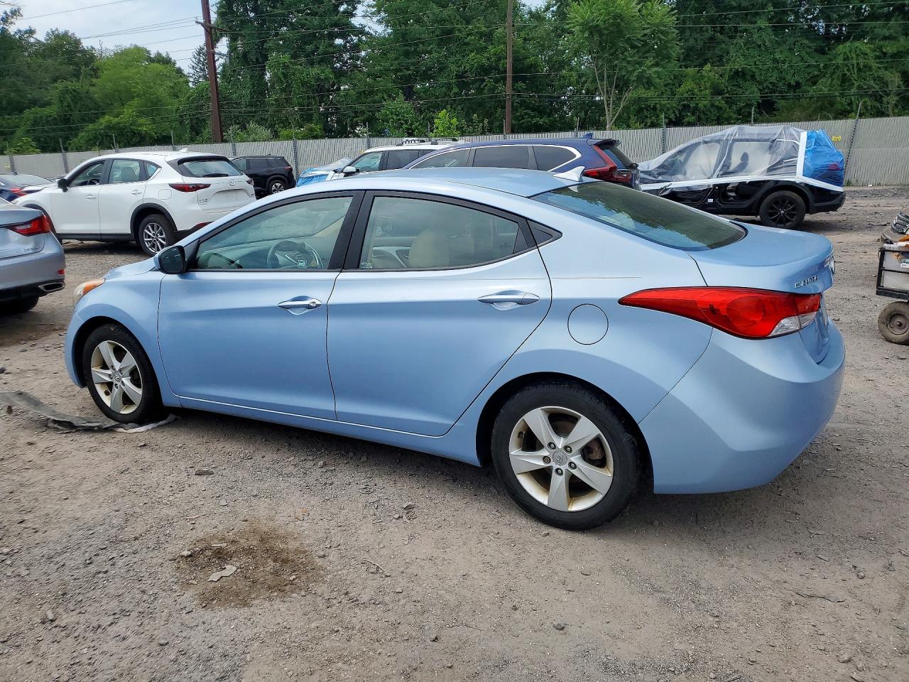 2012 Hyundai Elantra Gls Blue vin: KMHDH4AE4CU321897