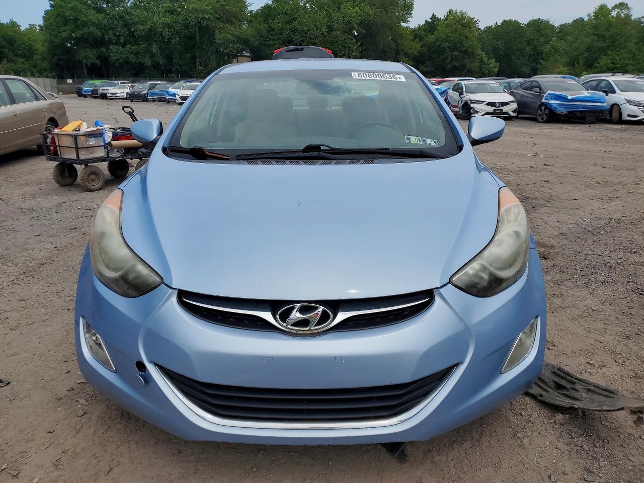 2012 Hyundai Elantra Gls Blue vin: KMHDH4AE4CU321897
