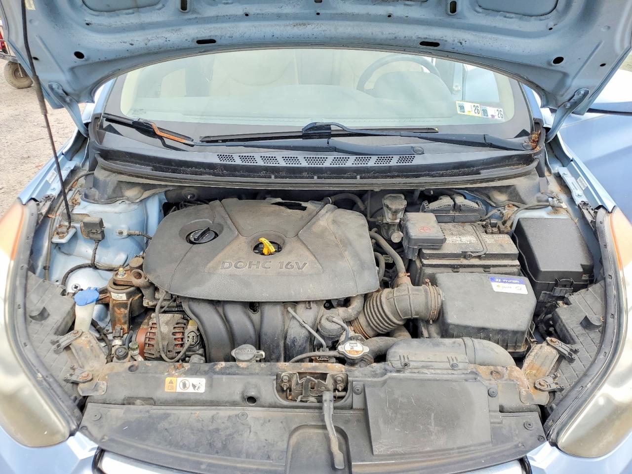 2012 Hyundai Elantra Gls Blue vin: KMHDH4AE4CU321897