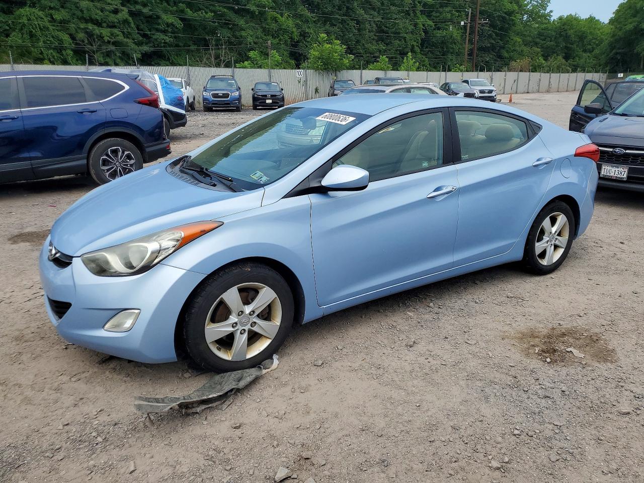 2012 Hyundai Elantra Gls Синий vin: KMHDH4AE4CU321897