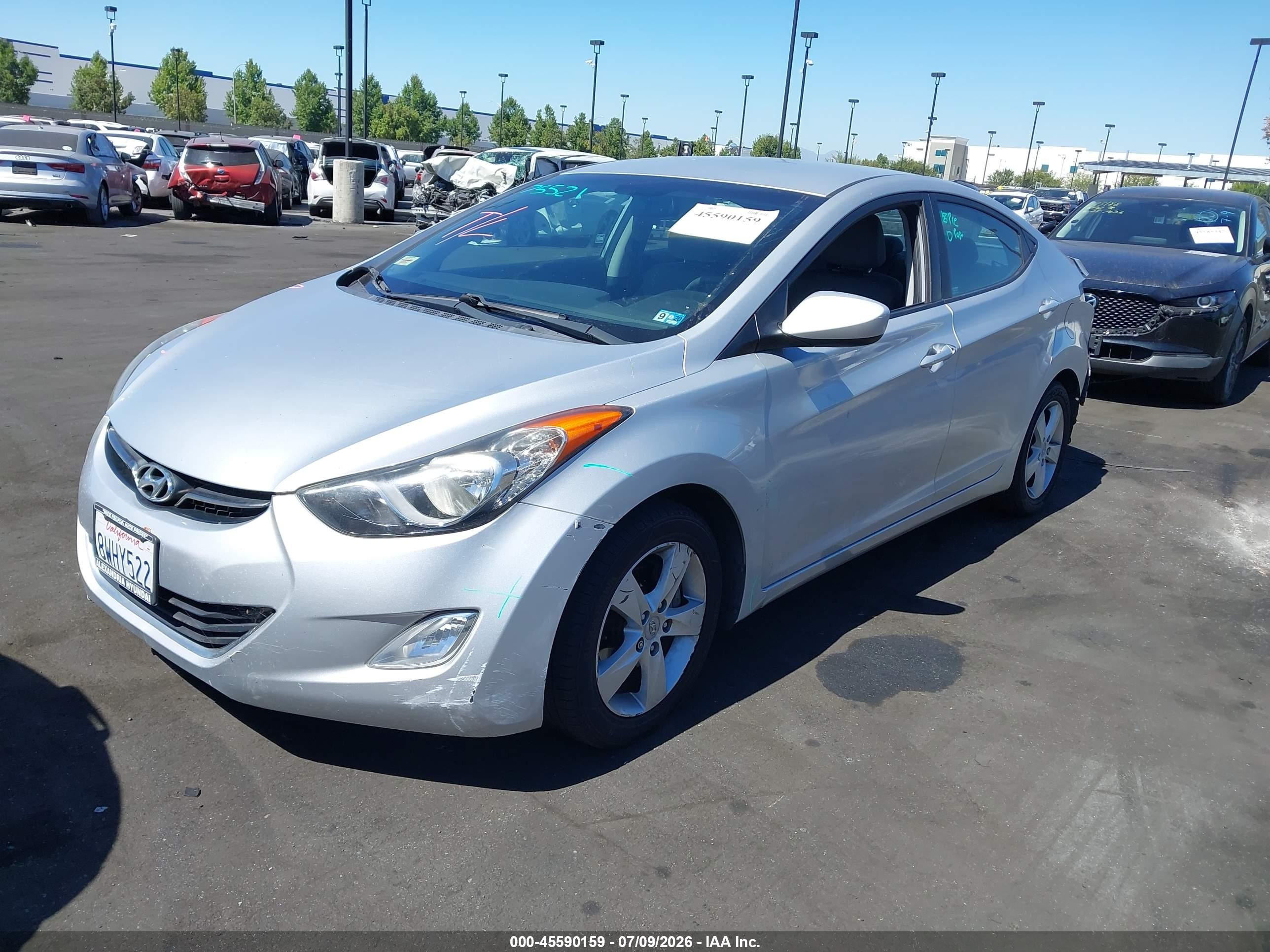 2012 Hyundai Elantra Gls (ulsan Plant) Silver vin: KMHDH4AE4CU330163