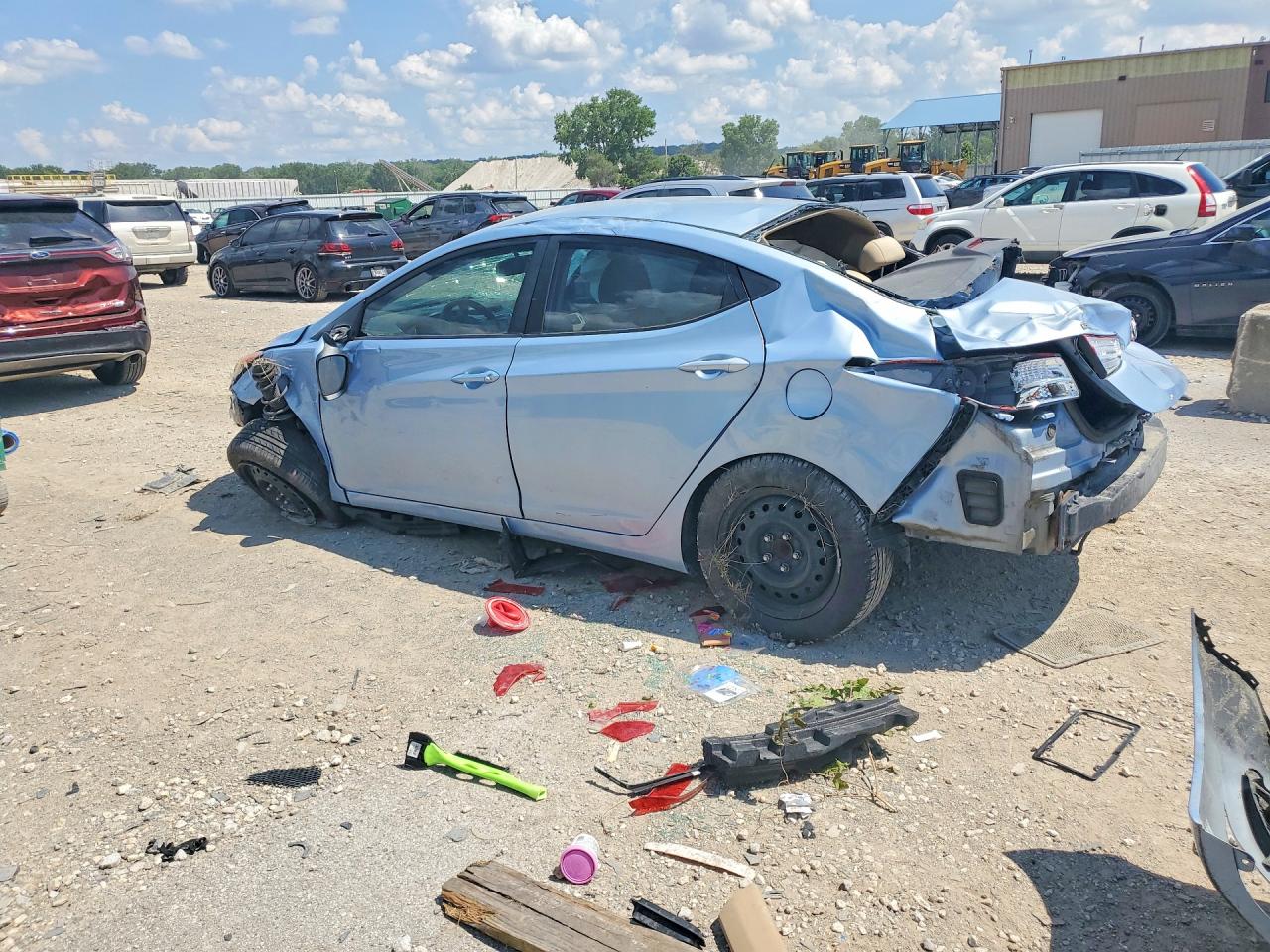 2012 Hyundai Elantra Gls Blue vin: KMHDH4AE4CU330289