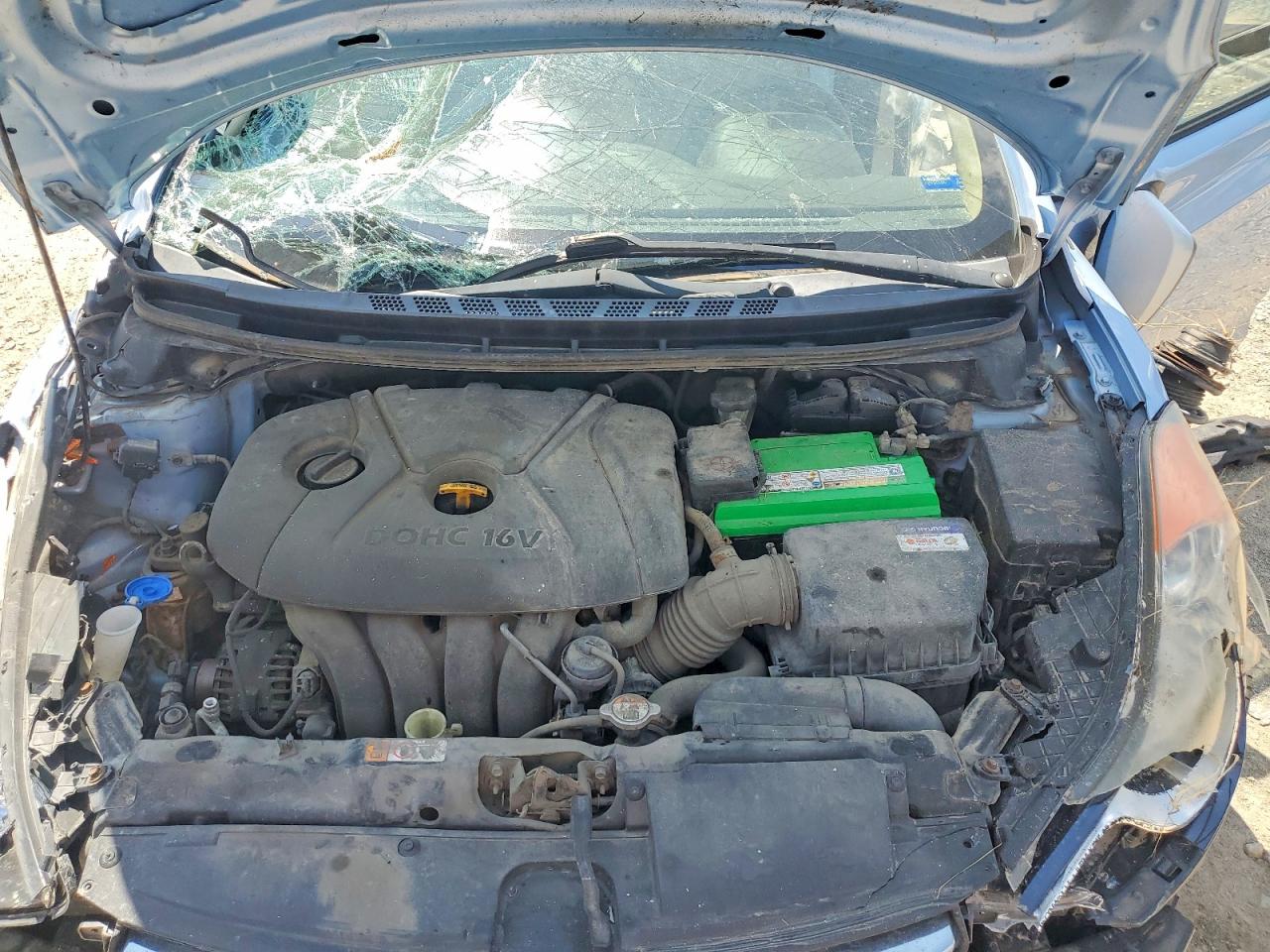 2012 Hyundai Elantra Gls Blue vin: KMHDH4AE4CU330289