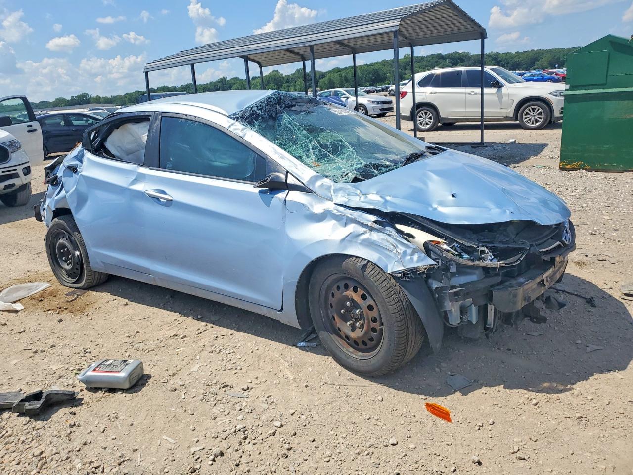 2012 Hyundai Elantra Gls Blue vin: KMHDH4AE4CU330289