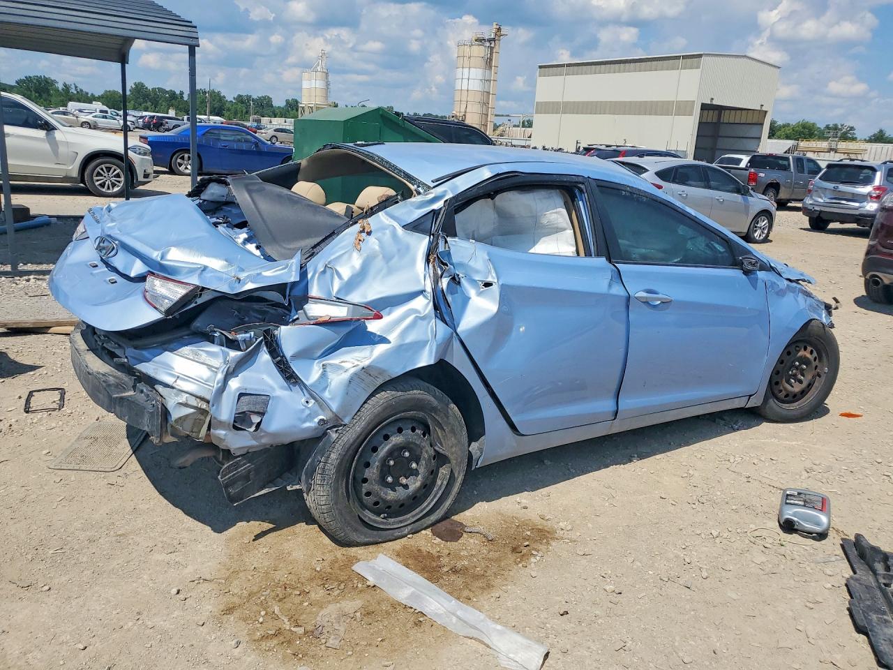 2012 Hyundai Elantra Gls Blue vin: KMHDH4AE4CU330289