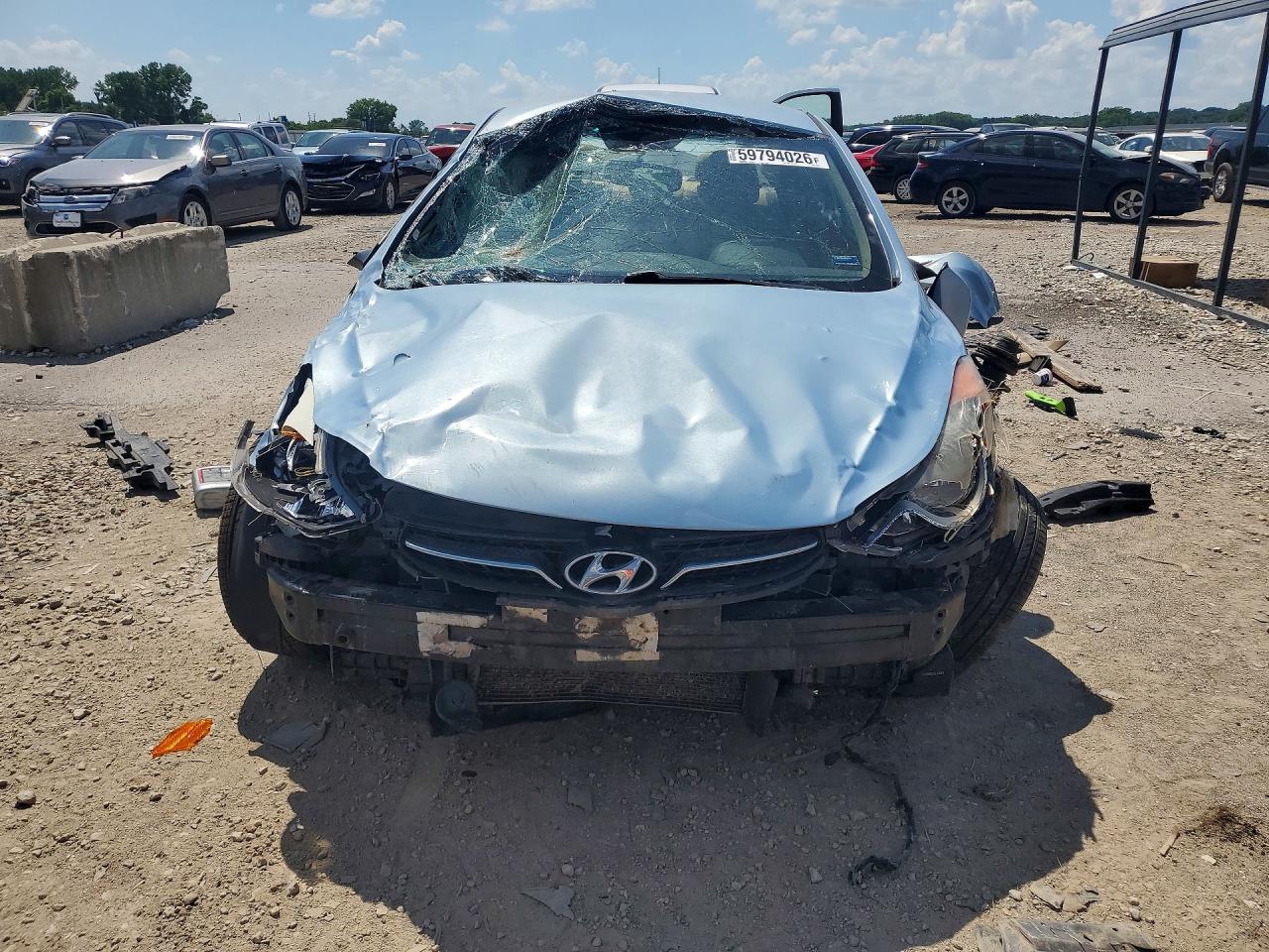 2012 Hyundai Elantra Gls Blue vin: KMHDH4AE4CU330289