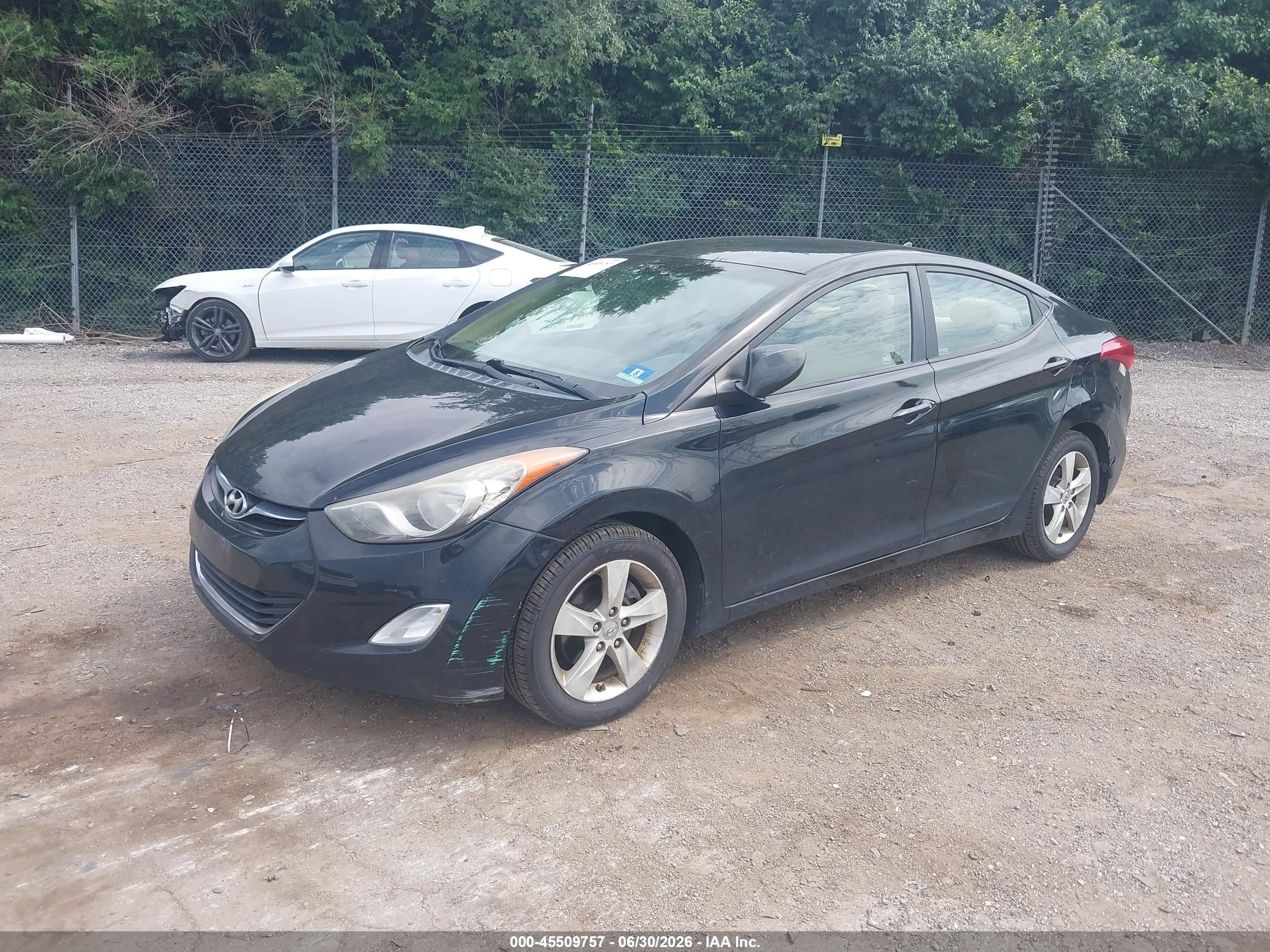 2012 Hyundai Elantra Gls (ulsan Plant) Black vin: KMHDH4AE4CU334309