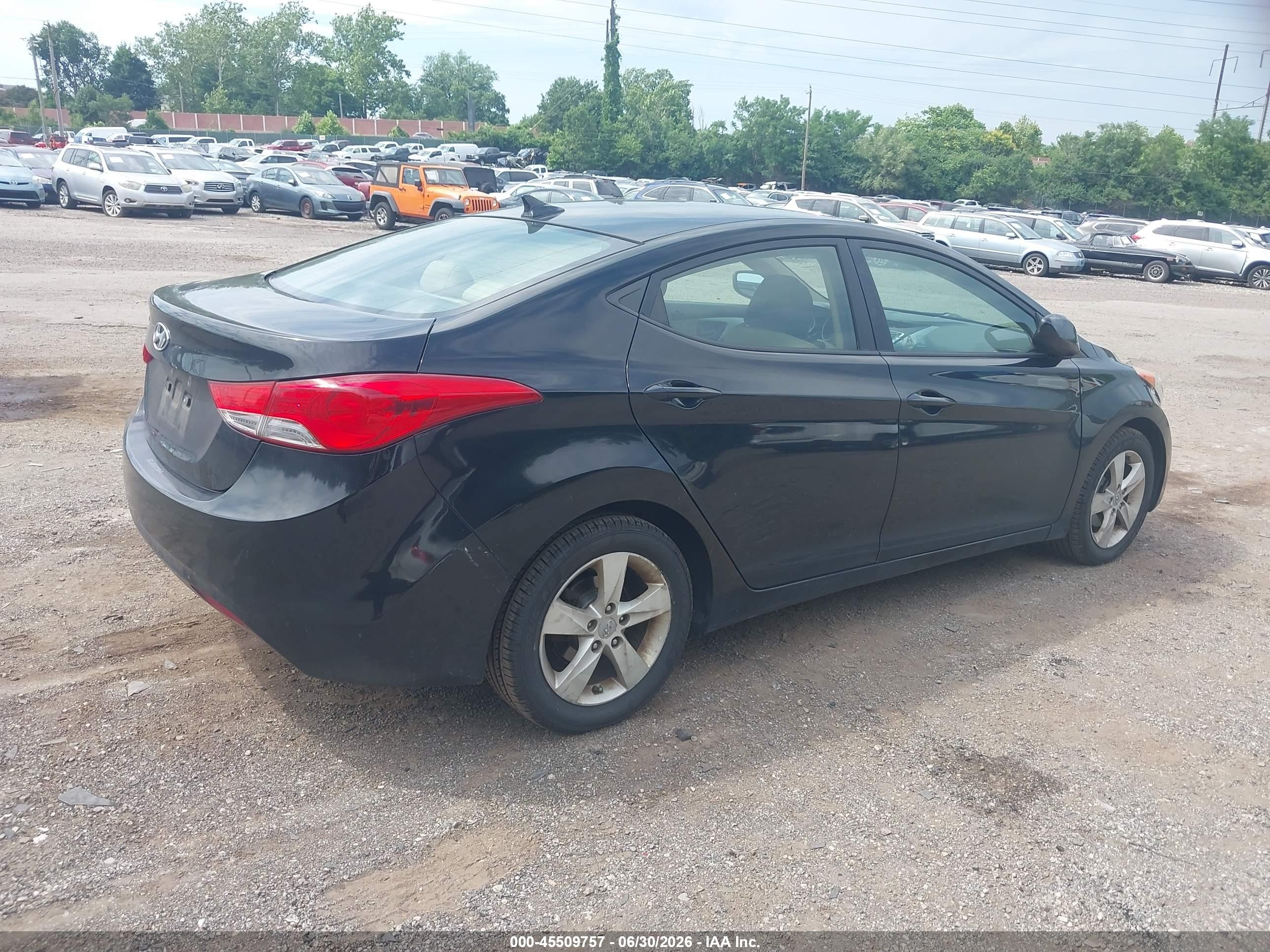 2012 Hyundai Elantra Gls (ulsan Plant) Black vin: KMHDH4AE4CU334309