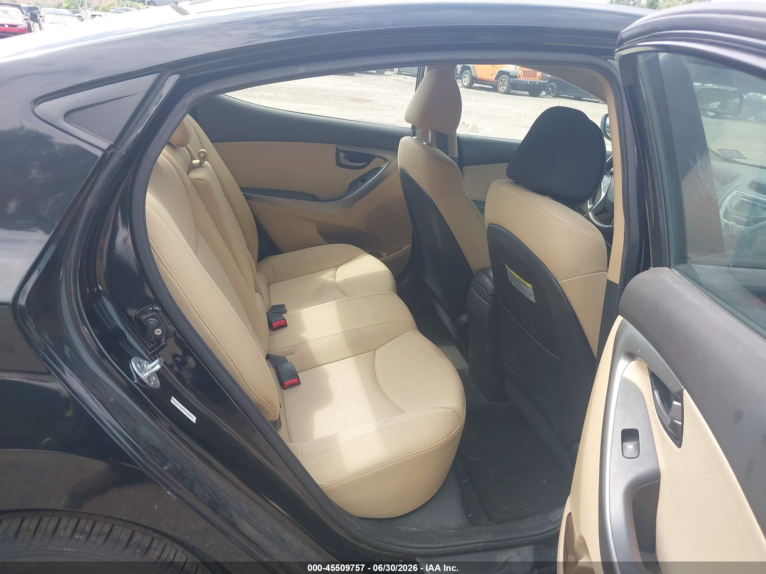 2012 Hyundai Elantra Gls (ulsan Plant) Black vin: KMHDH4AE4CU334309