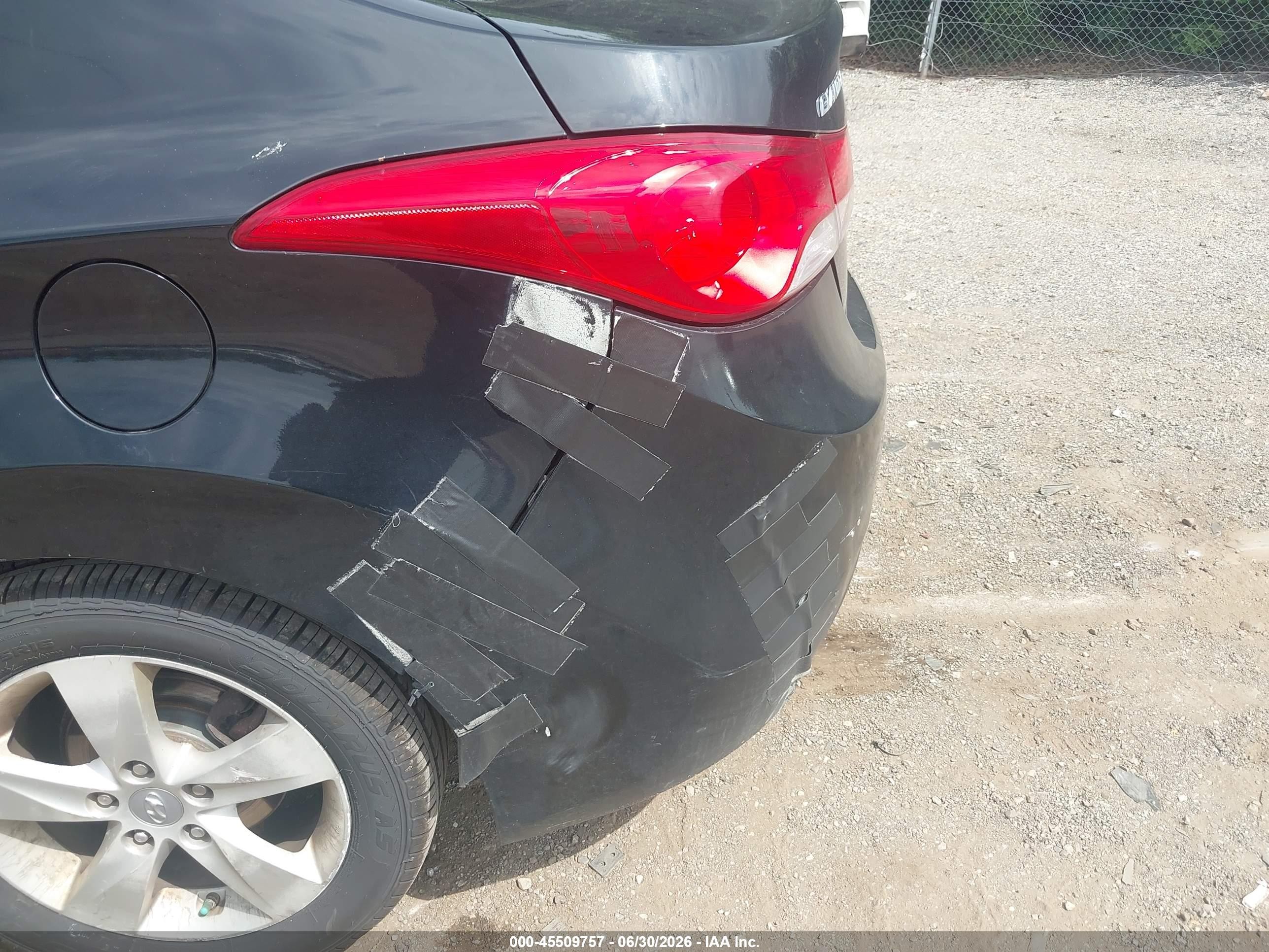 2012 Hyundai Elantra Gls (ulsan Plant) Black vin: KMHDH4AE4CU334309