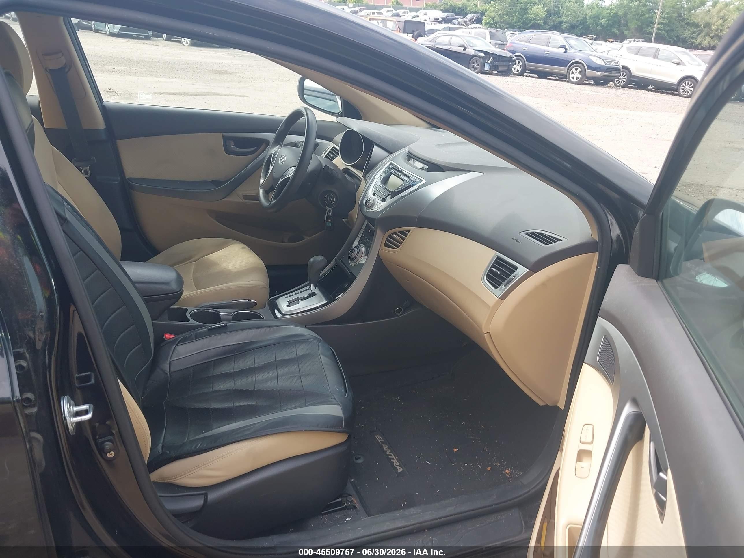 2012 Hyundai Elantra Gls (ulsan Plant) Black vin: KMHDH4AE4CU334309