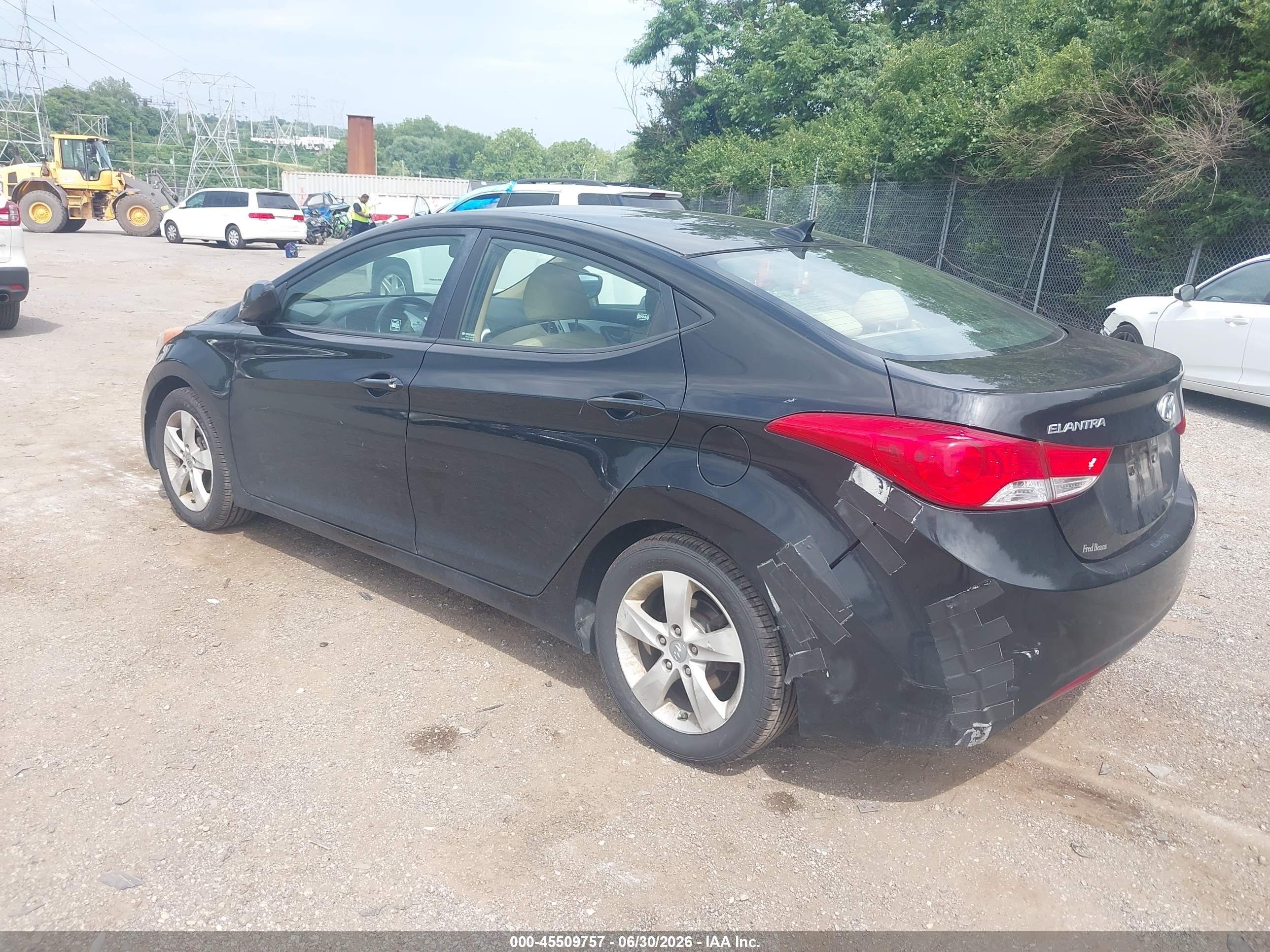 2012 Hyundai Elantra Gls (ulsan Plant) Black vin: KMHDH4AE4CU334309