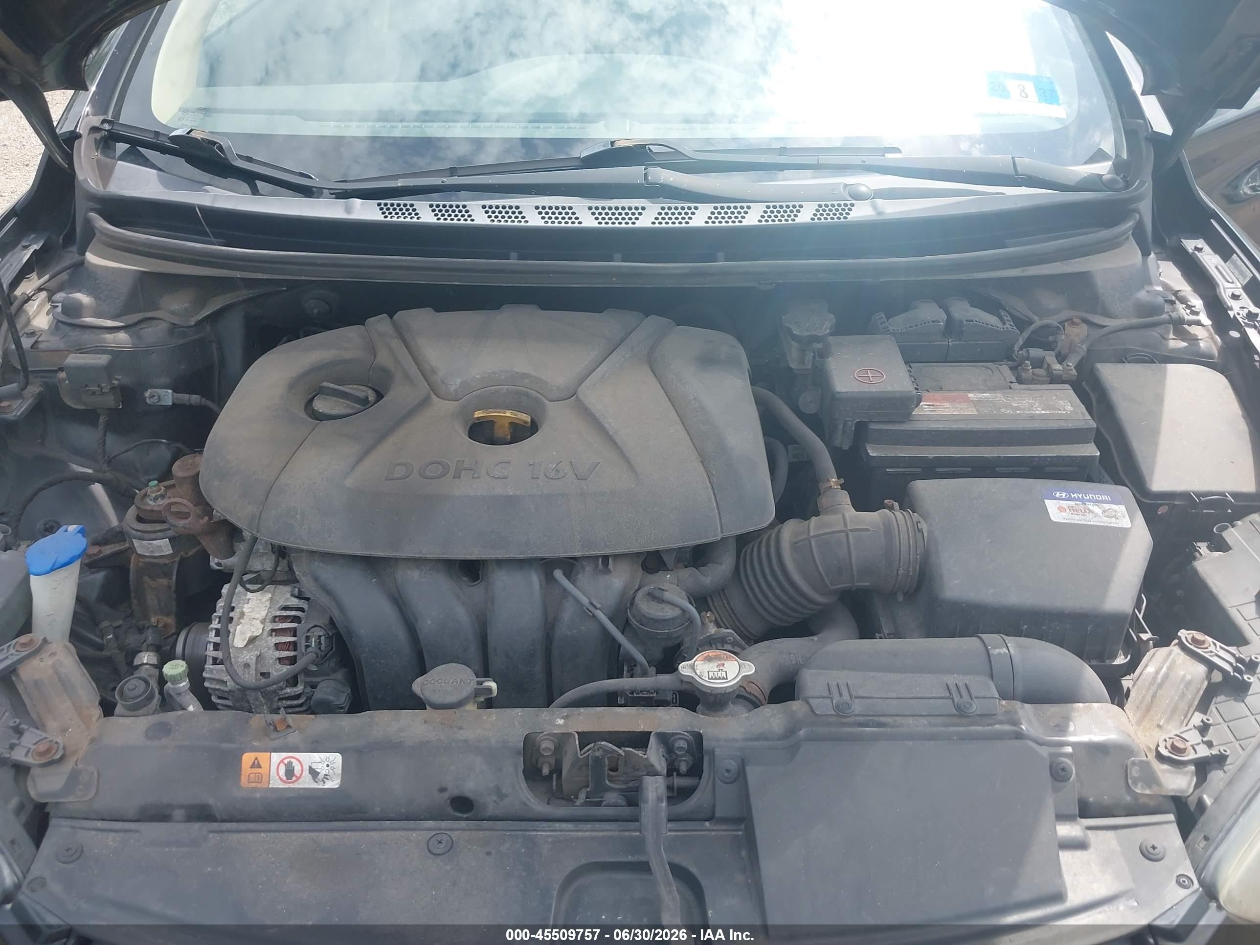 2012 Hyundai Elantra Gls (ulsan Plant) Black vin: KMHDH4AE4CU334309