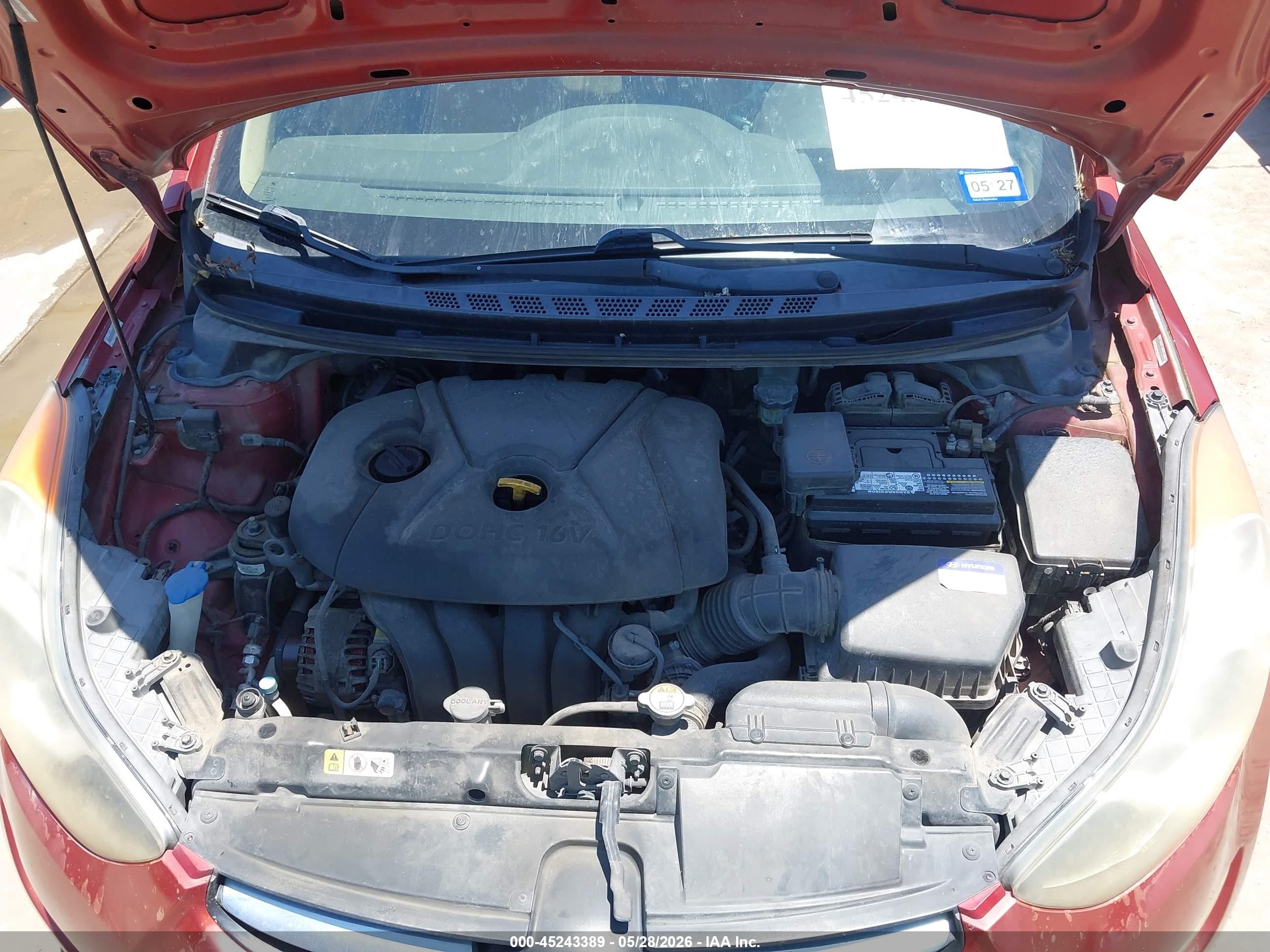 2012 Hyundai Elantra Gls (ulsan Plant) Burgundy vin: KMHDH4AE4CU336173