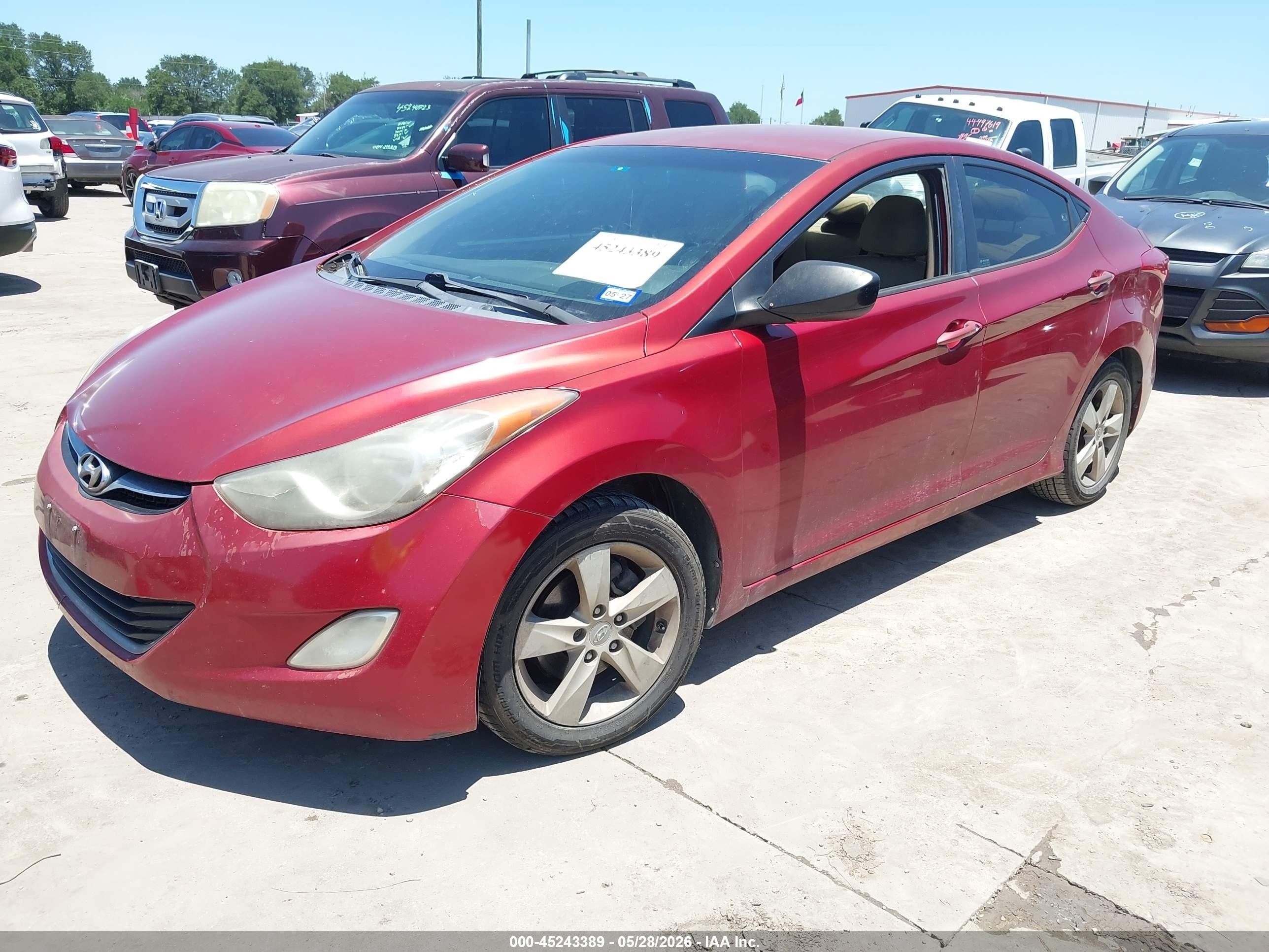 2012 Hyundai Elantra Gls (ulsan Plant) Burgundy vin: KMHDH4AE4CU336173