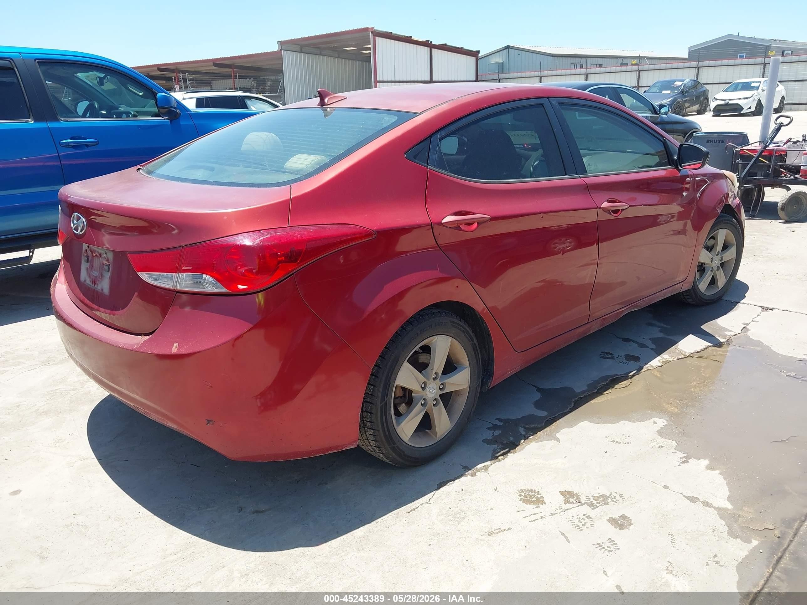 2012 Hyundai Elantra Gls (ulsan Plant) Burgundy vin: KMHDH4AE4CU336173