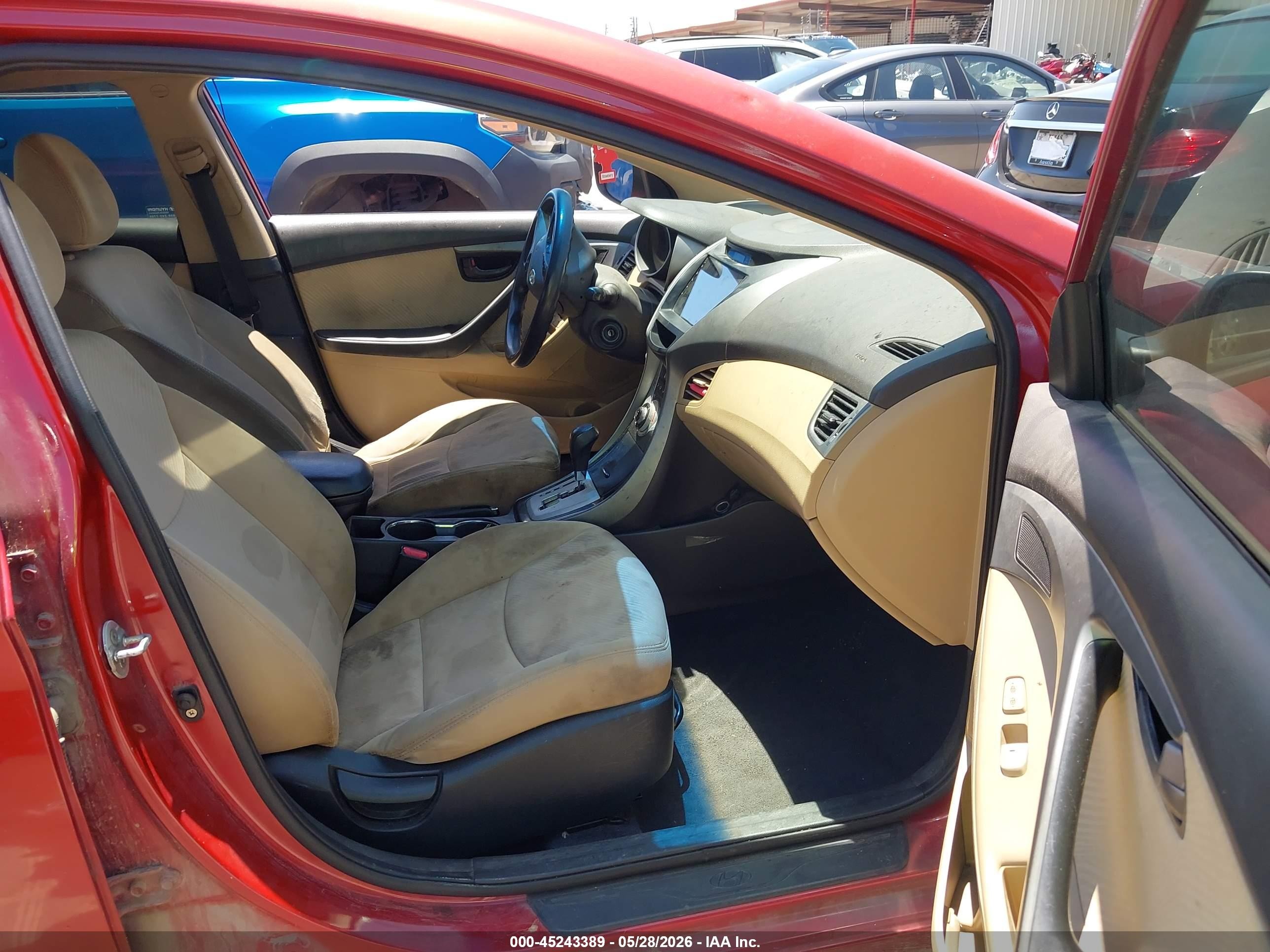 2012 Hyundai Elantra Gls (ulsan Plant) Burgundy vin: KMHDH4AE4CU336173