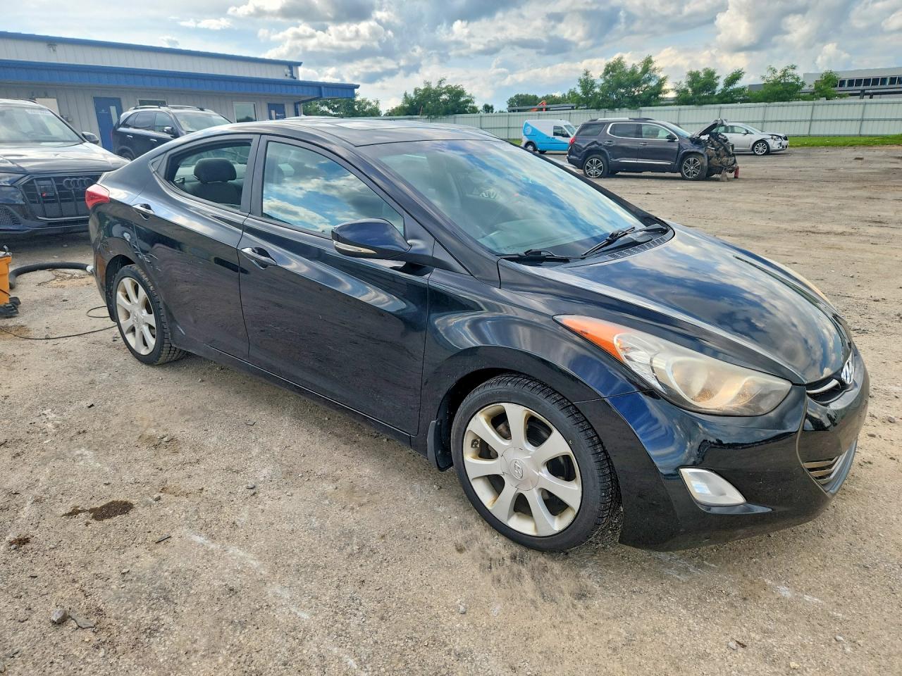 2012 Hyundai Elantra Limited Black vin: KMHDH4AE4CU341180