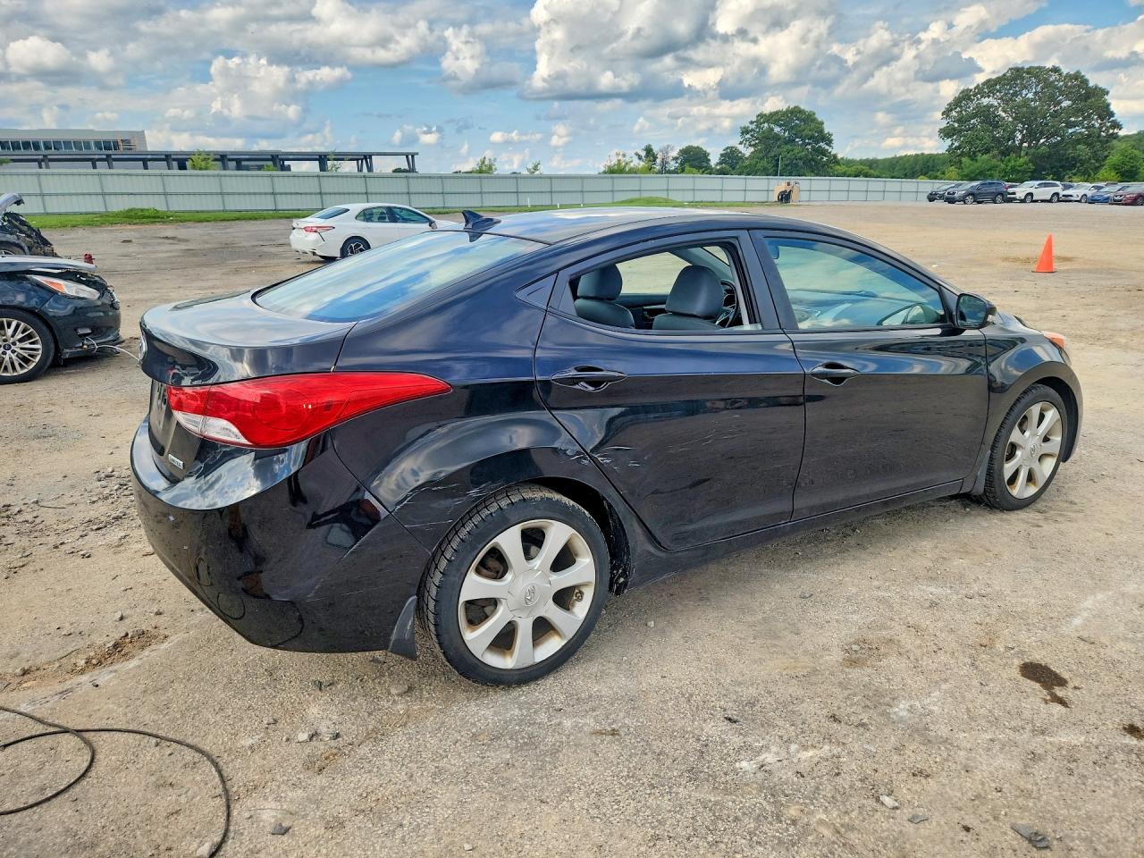 2012 Hyundai Elantra Limited Black vin: KMHDH4AE4CU341180