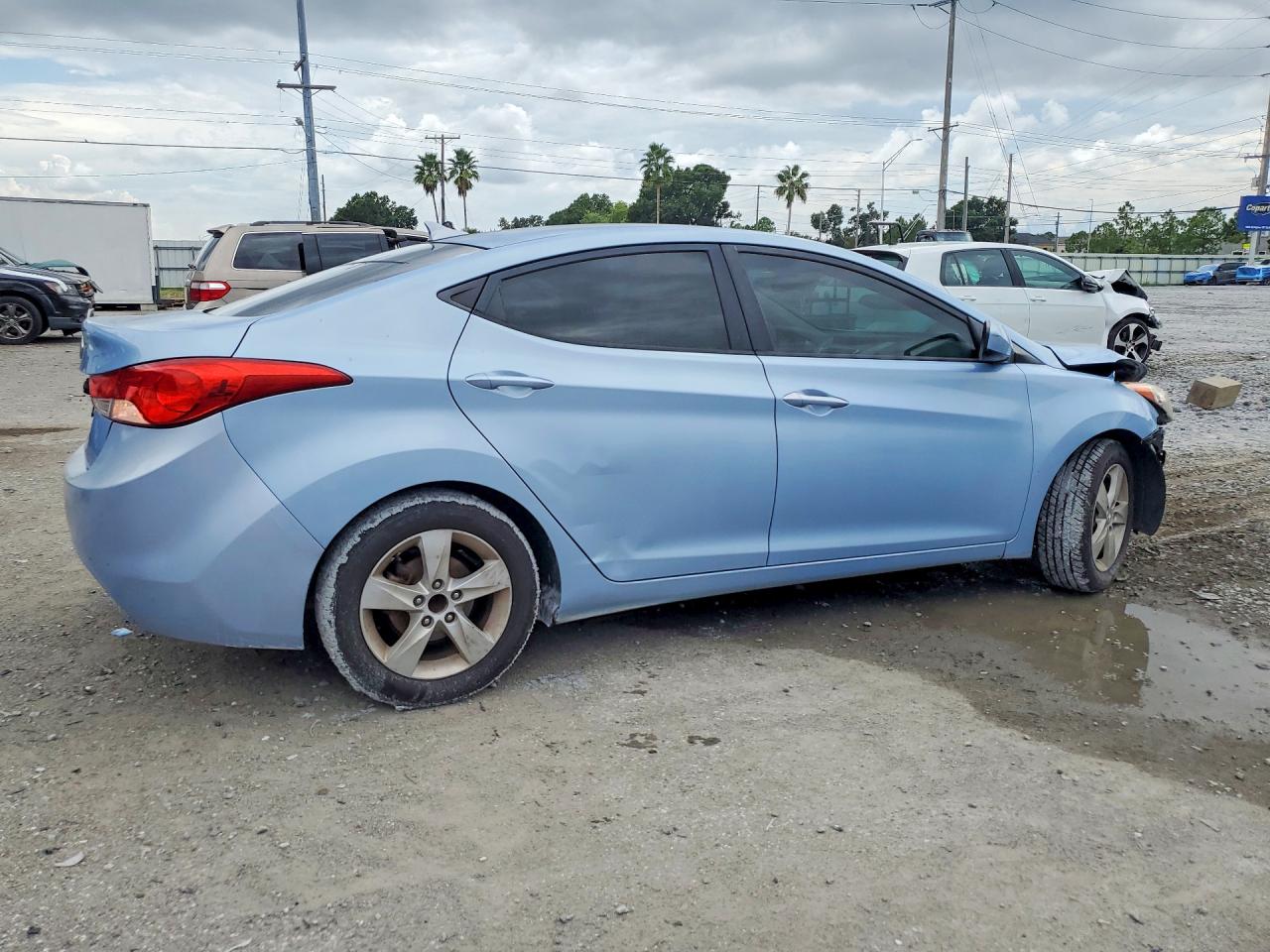 2012 Hyundai Elantra Gls Blue vin: KMHDH4AE4CU344368