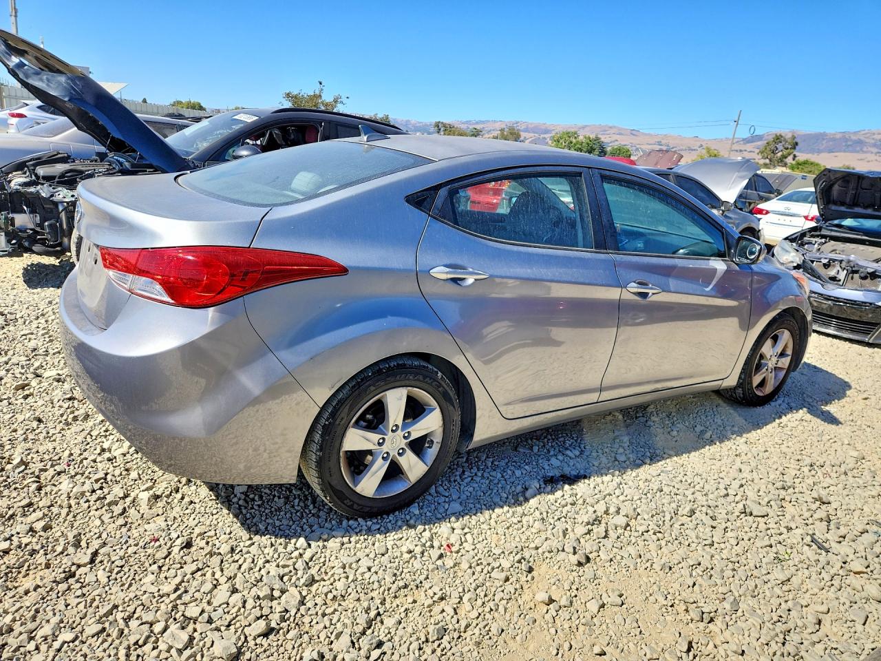 2012 Hyundai Elantra Gls Gray vin: KMHDH4AE4CU357573