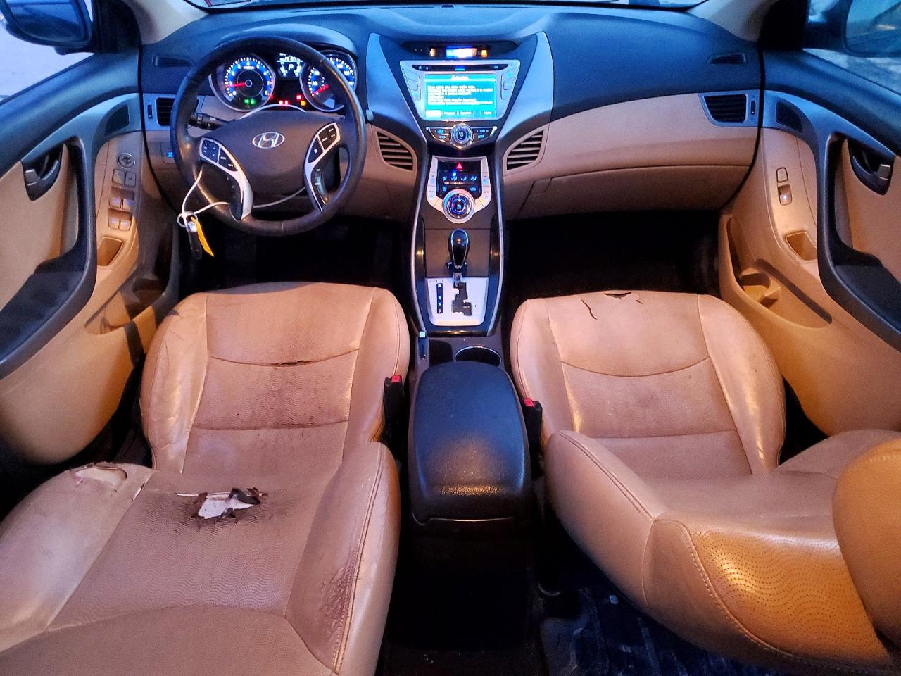 2012 Hyundai Elantra Limited Черный vin: KMHDH4AE4CU363339