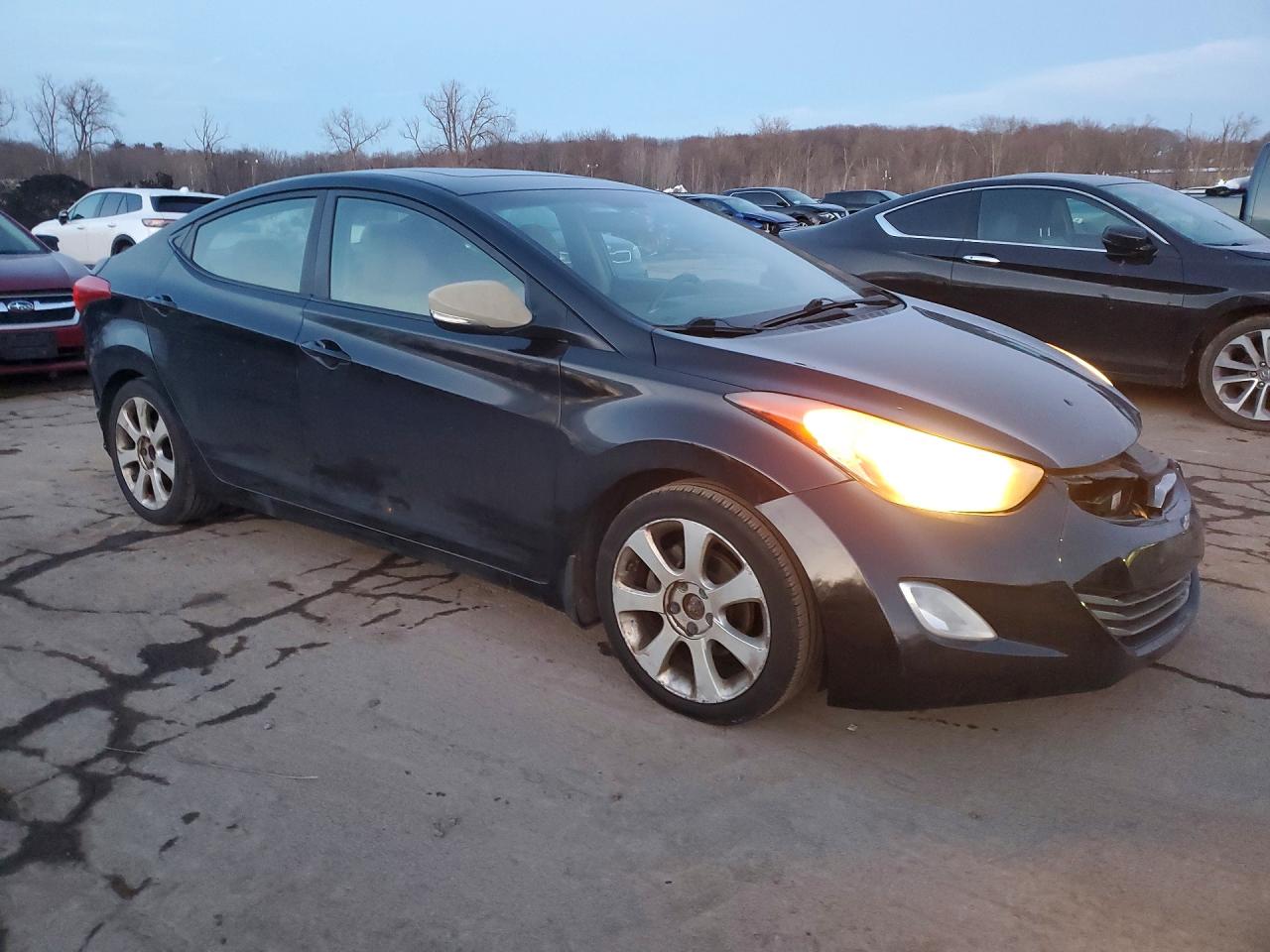 2012 Hyundai Elantra Limited Черный vin: KMHDH4AE4CU363339