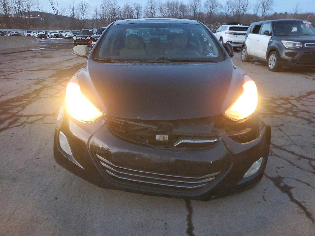 2012 Hyundai Elantra Limited Черный vin: KMHDH4AE4CU363339