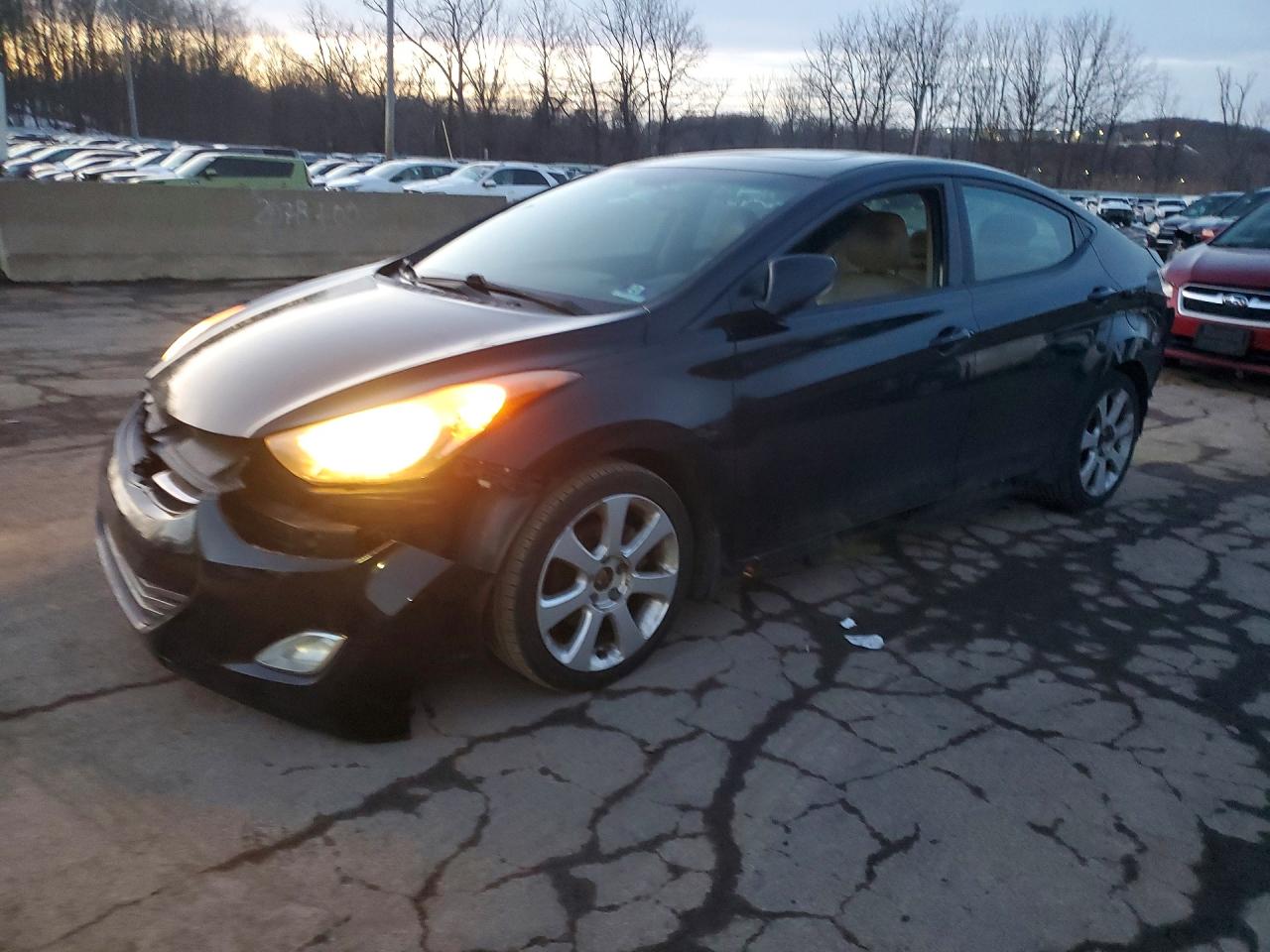 2012 Hyundai Elantra Limited Черный vin: KMHDH4AE4CU363339