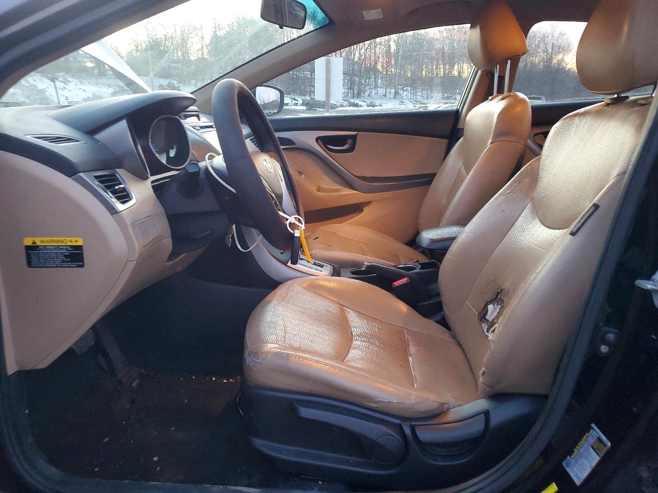 2012 Hyundai Elantra Limited Черный vin: KMHDH4AE4CU363339