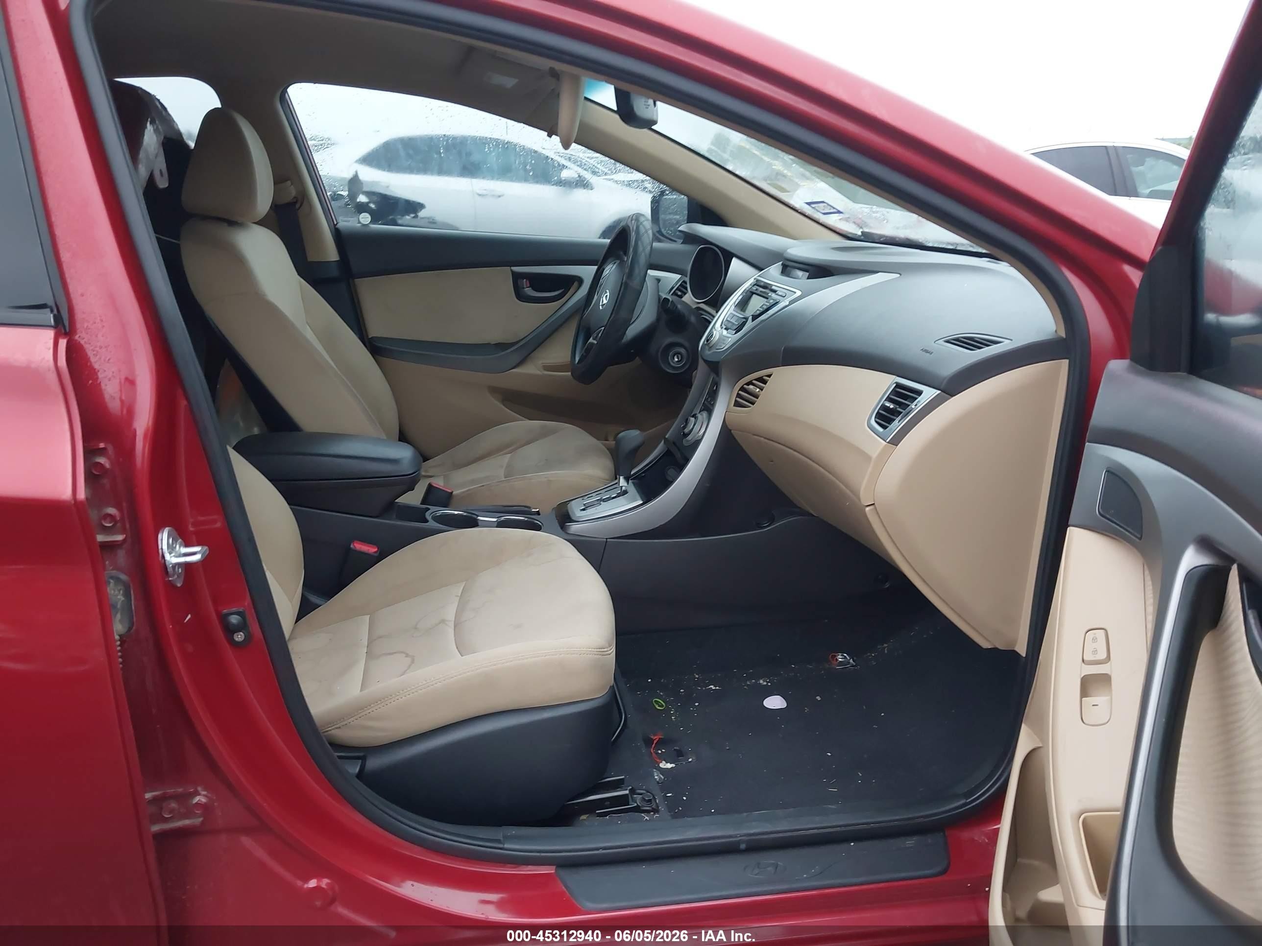 2012 Hyundai Elantra Gls (ulsan Plant) Red vin: KMHDH4AE4CU370162
