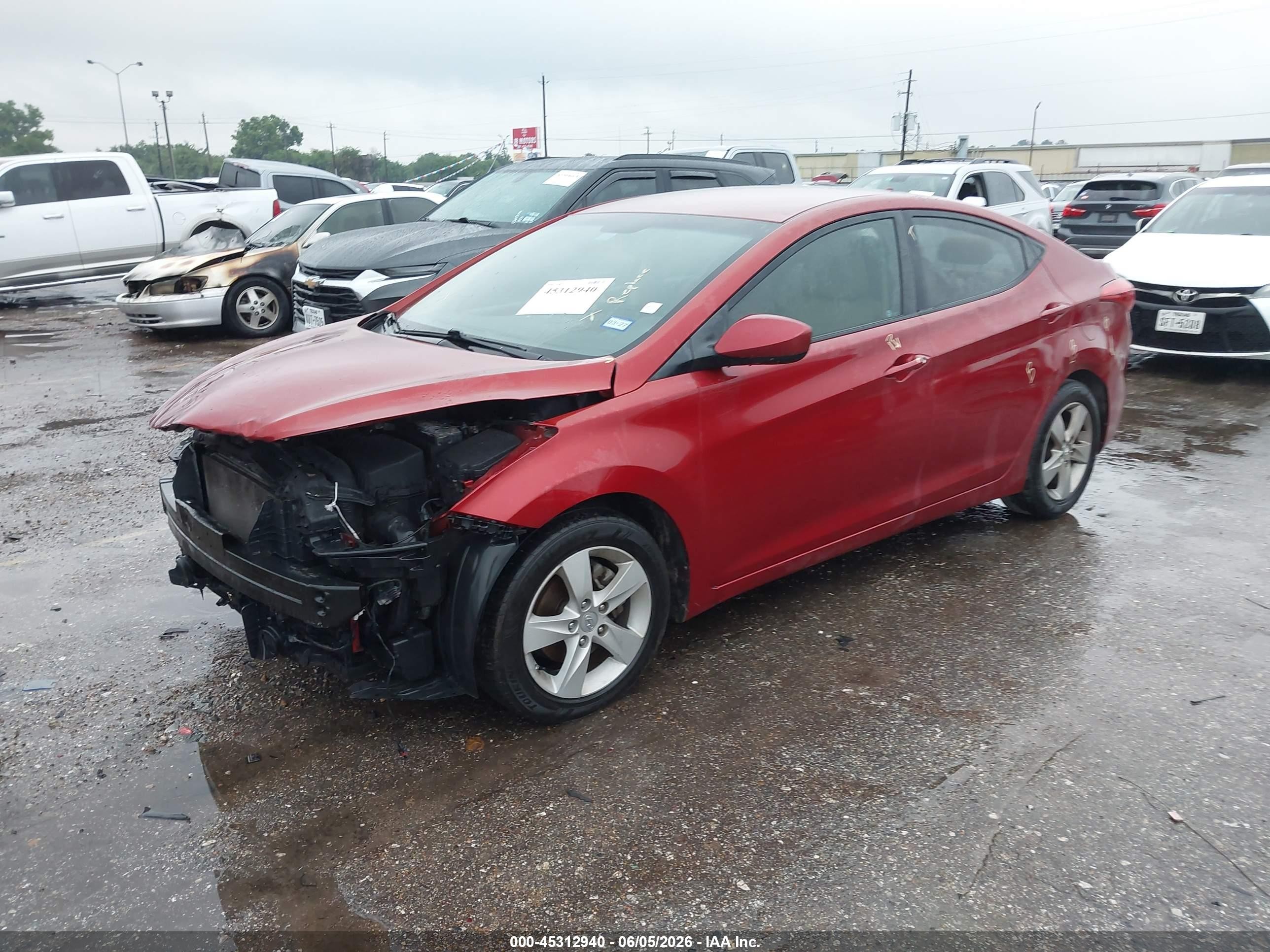 2012 Hyundai Elantra Gls (ulsan Plant) Red vin: KMHDH4AE4CU370162